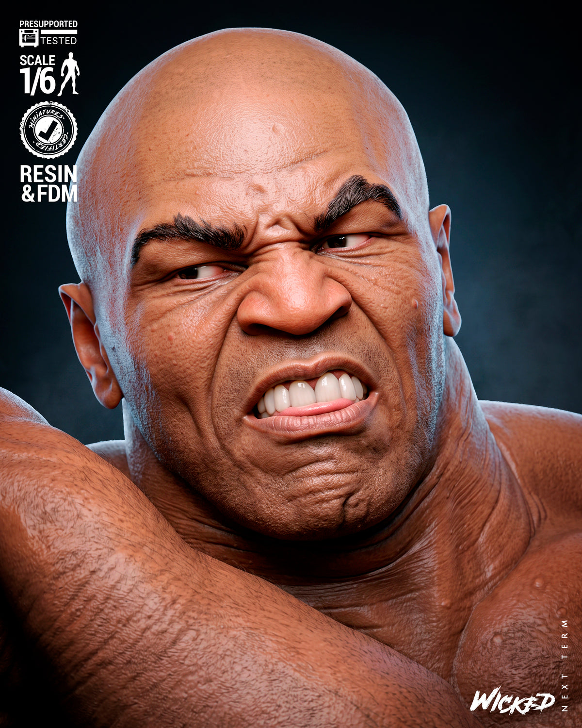 Mike Tyson vs Little Mac Diorama(75mm to 500mm) - Unassembled/Unpainted/3D Print