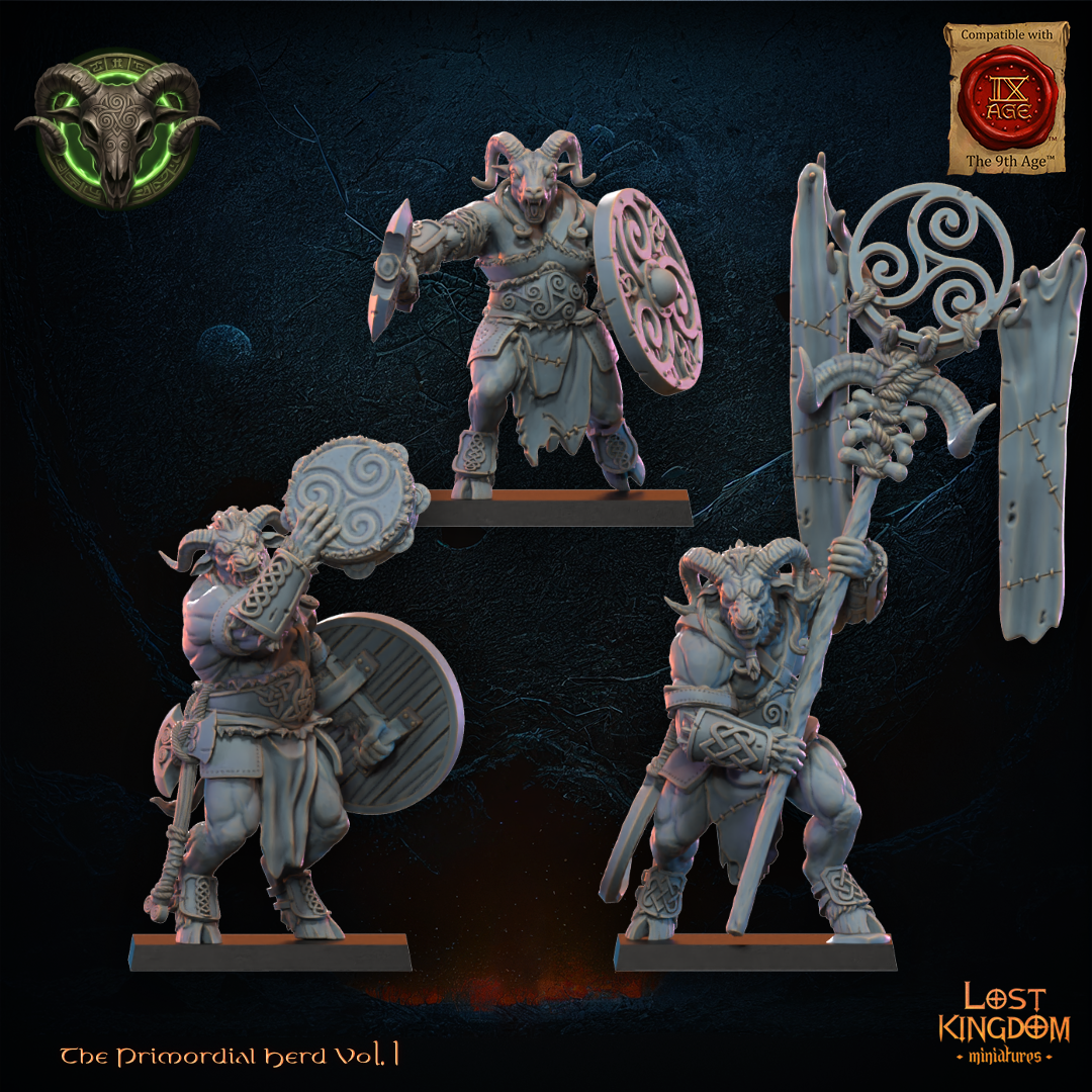 Wildhorn Herd CG (x3) - Beast-Men - TTRPG - Wargaming - Mordheim - Dungeons and Dragons