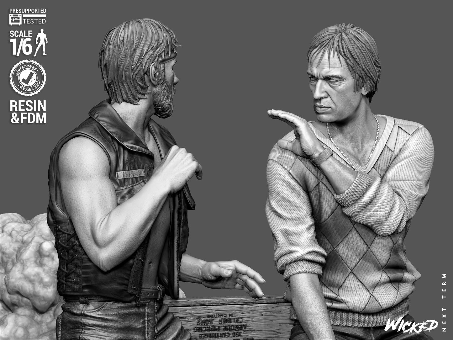 Lone Wolf McQuade Diorama (75mm to 500mm) - Unassembled/Unpainted/3D Print
