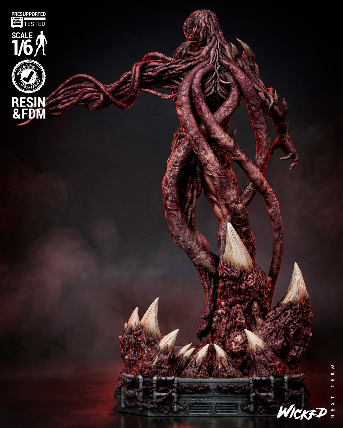 Vecna Sculpture (75mm to 500mm) Stranger Things - Unassembled/Unpainted/3D Print