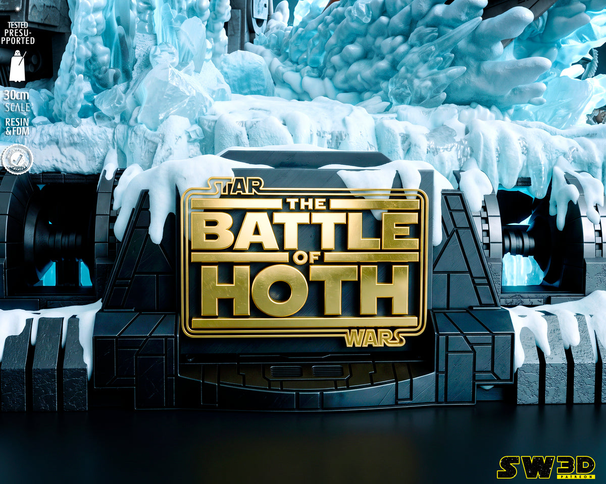 Battle of Hoth Diorama (75mm to 500mm) - Unassembled/Unpainted/3D Print