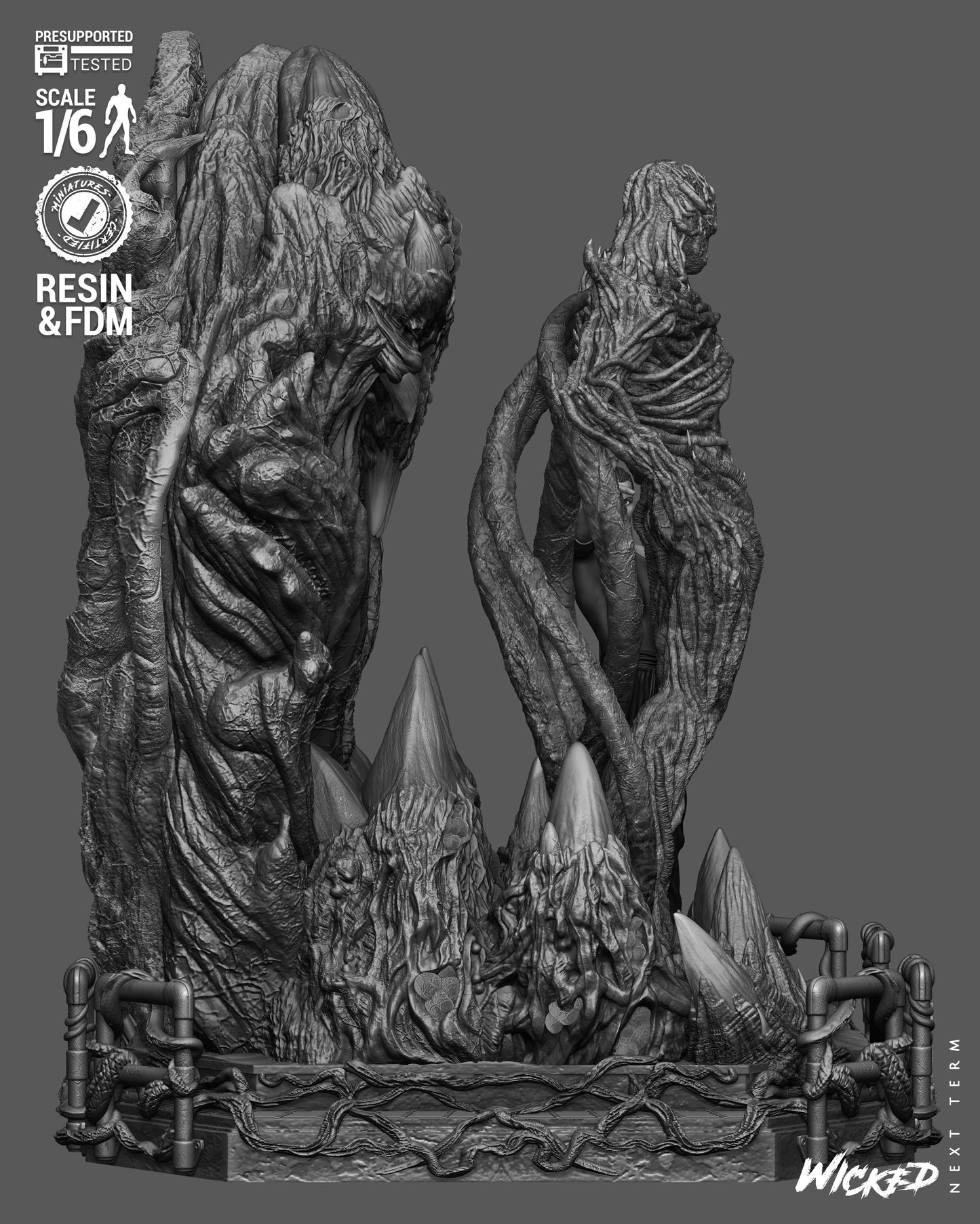 Stranger Things Diorama (75mm to 500mm) Stranger Things - Unassembled/Unpainted/3D Print