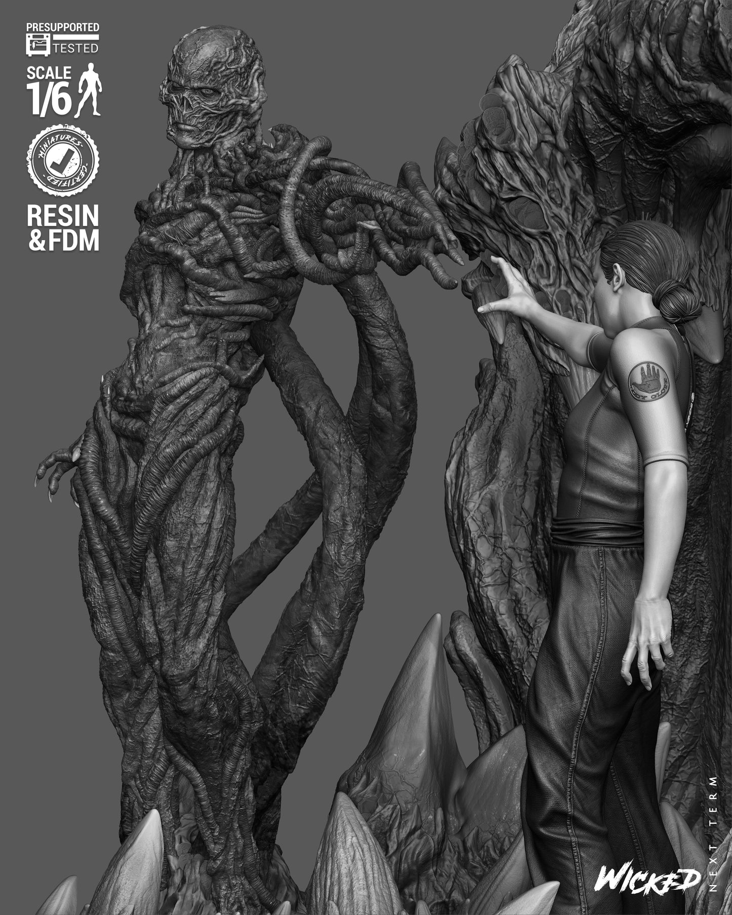 Stranger Things Diorama (75mm to 500mm) Stranger Things - Unassembled/Unpainted/3D Print
