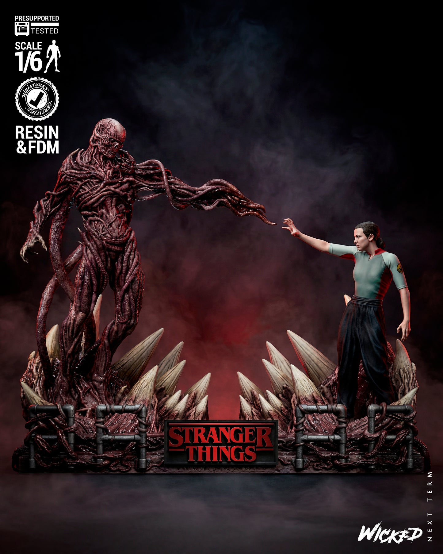 Stranger Things Diorama (75mm to 500mm) Stranger Things - Unassembled/Unpainted/3D Print