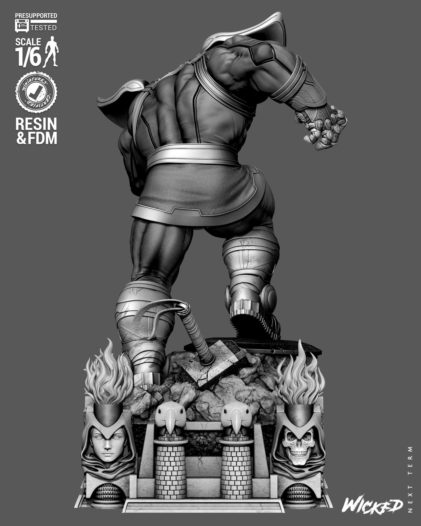 Thanos Sculpture (75mm to 500mm) - Unassembled/Unpainted/3D Print