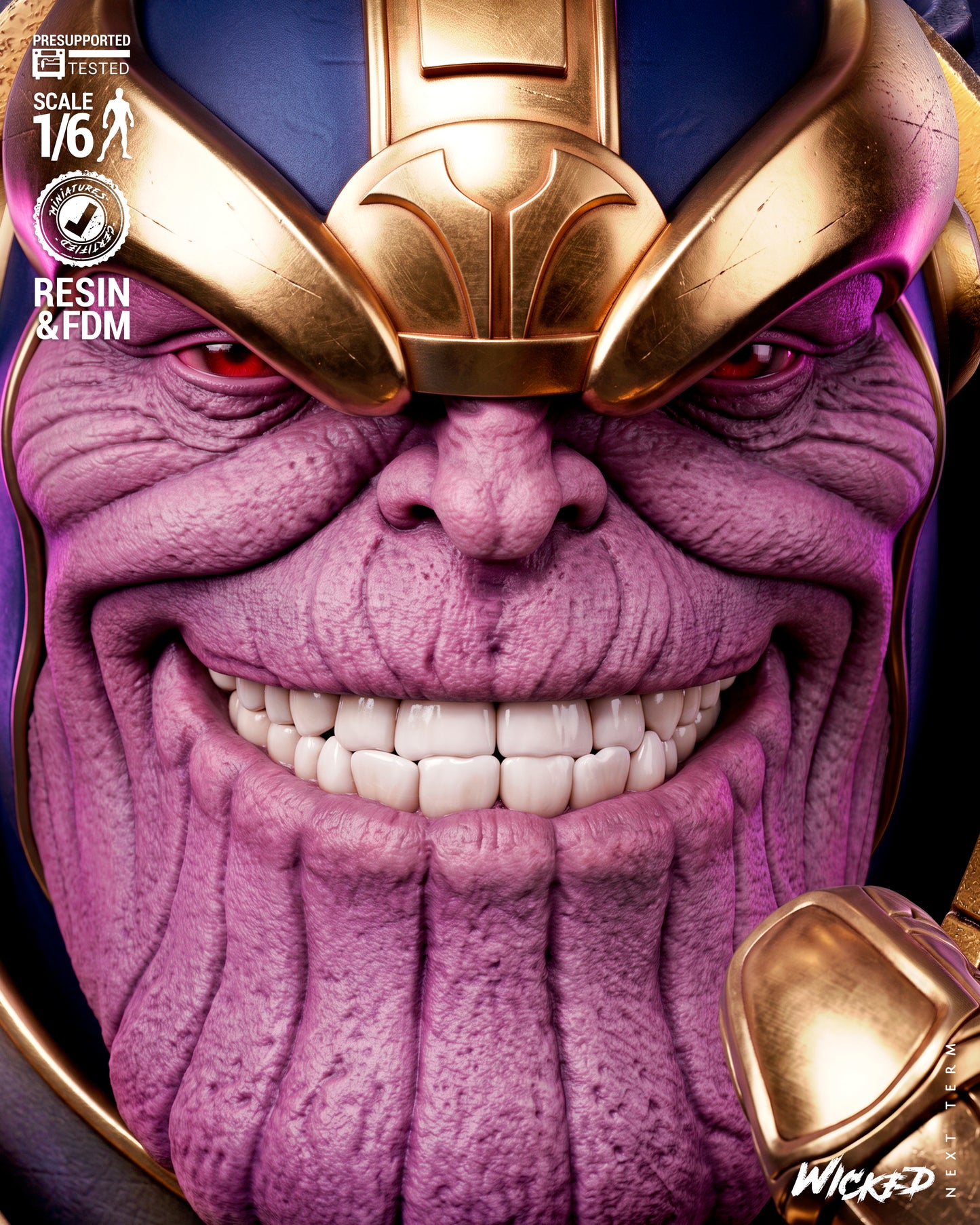 Thanos Sculpture (75mm to 500mm) - Unassembled/Unpainted/3D Print