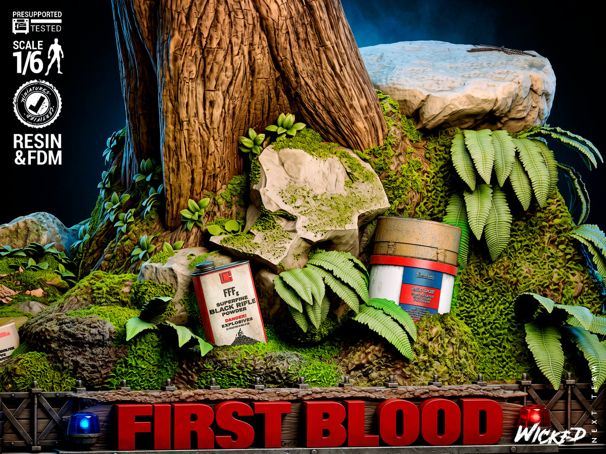 First Blood Diorama (75mm to 500mm) - Unassembled/Unpainted/3D Print