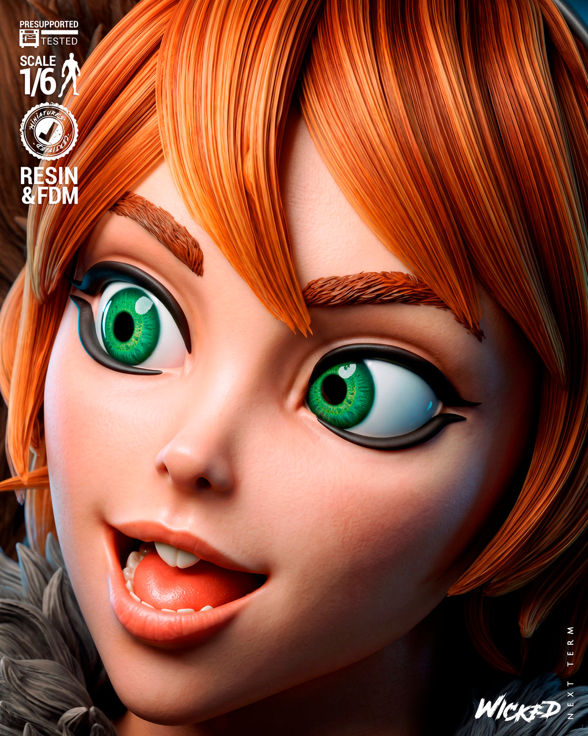 Squirrel Girl Sculpture (75mm to 500mm) - Unassembled/Unpainted/3D Print