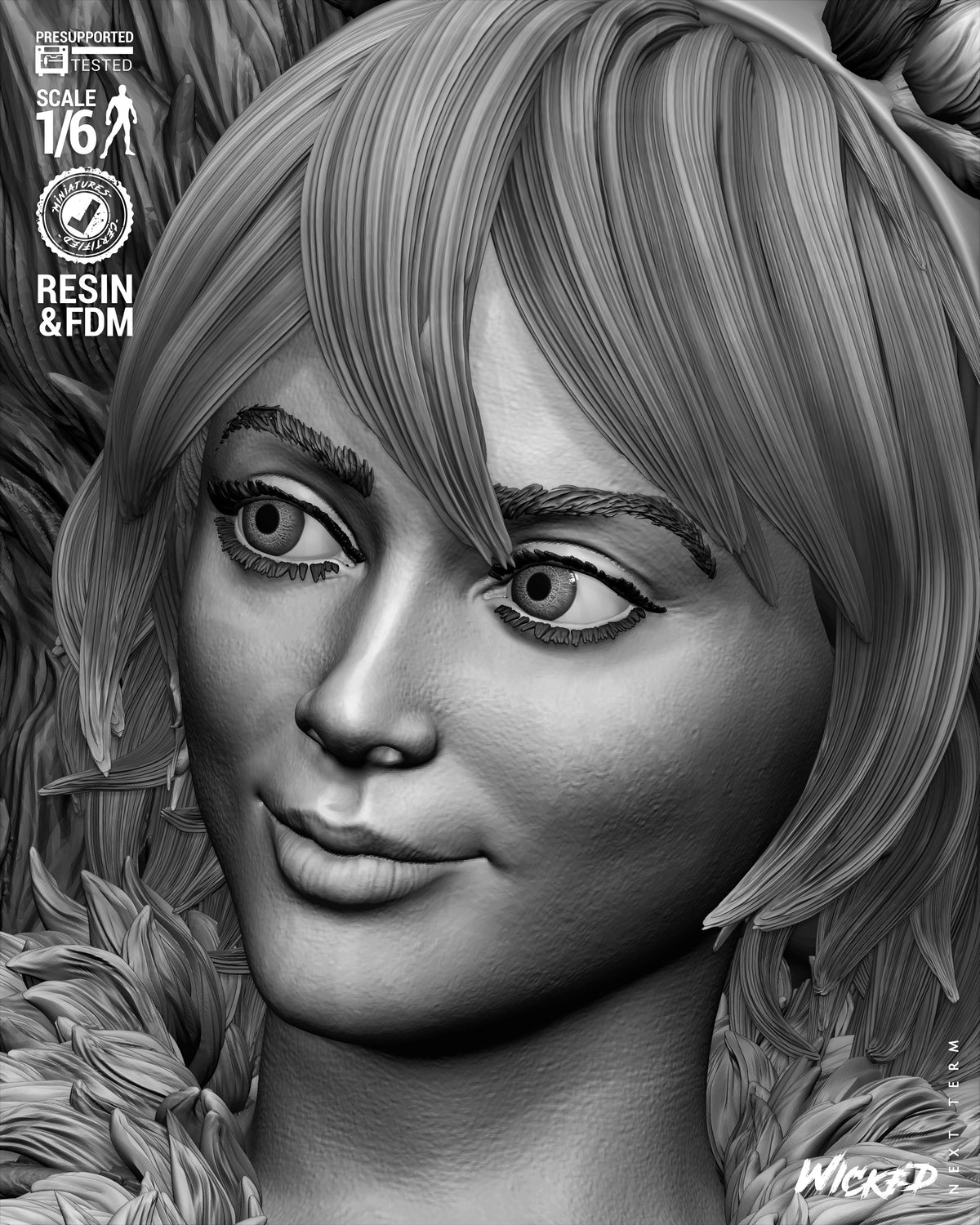 Squirrel Girl Sculpture (75mm to 500mm) - Unassembled/Unpainted/3D Print