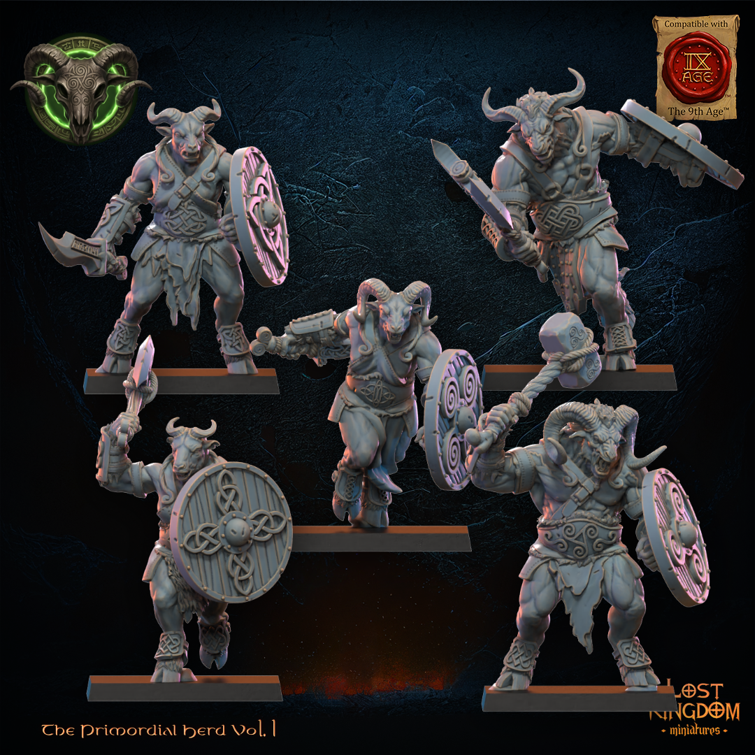 Wildhorn Herd (x10) - Beast-Men - TTRPG - Wargaming - Mordheim - Dungeons and Dragons