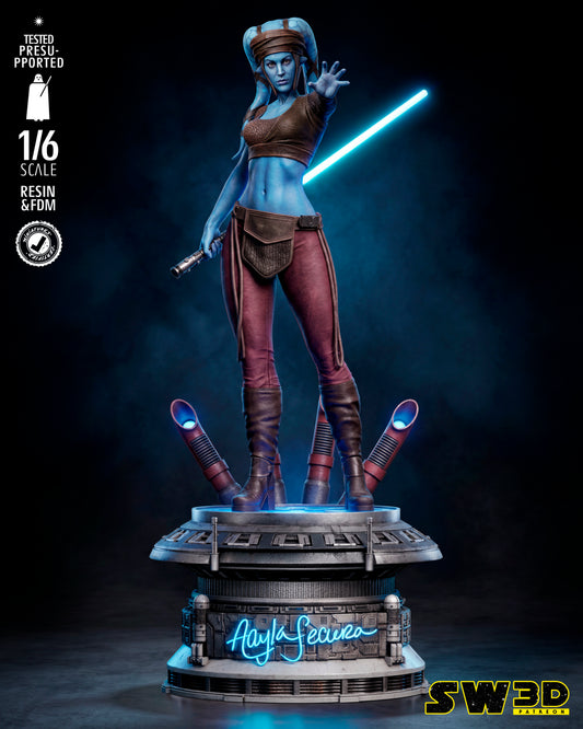 Aayla Secura Sculpture (75mm to 500mm) - Unassembled/Unpainted/3D Print