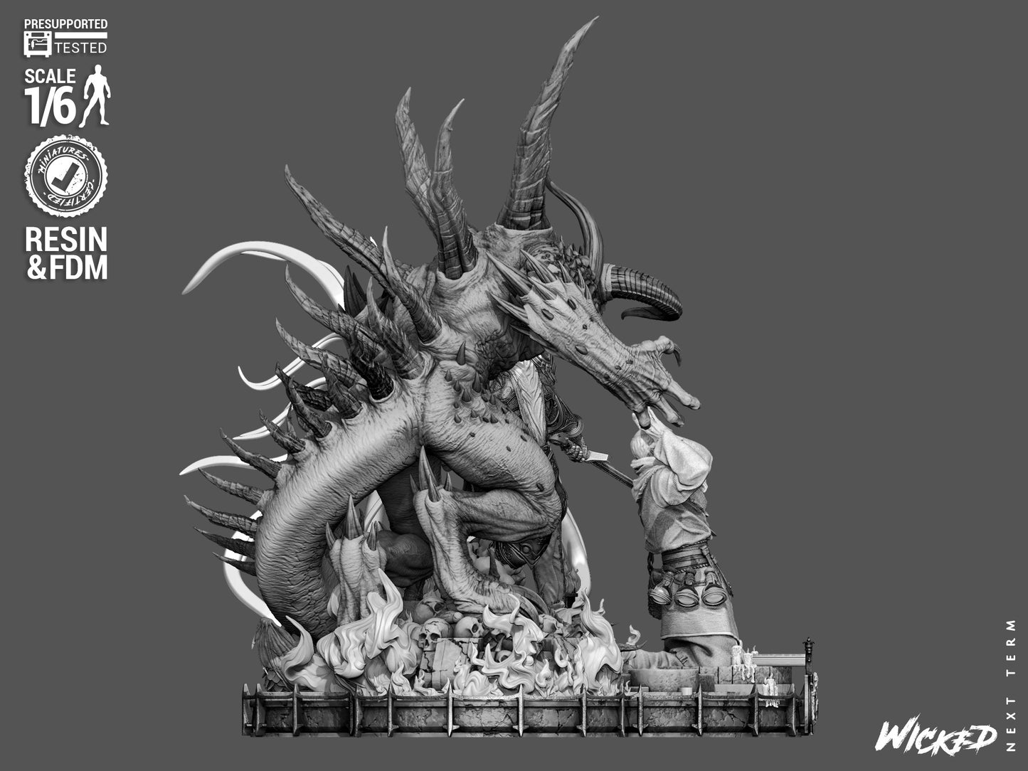 DIABLO II Diorama(75mm to 500mm) - Unassembled/Unpainted/3D Print