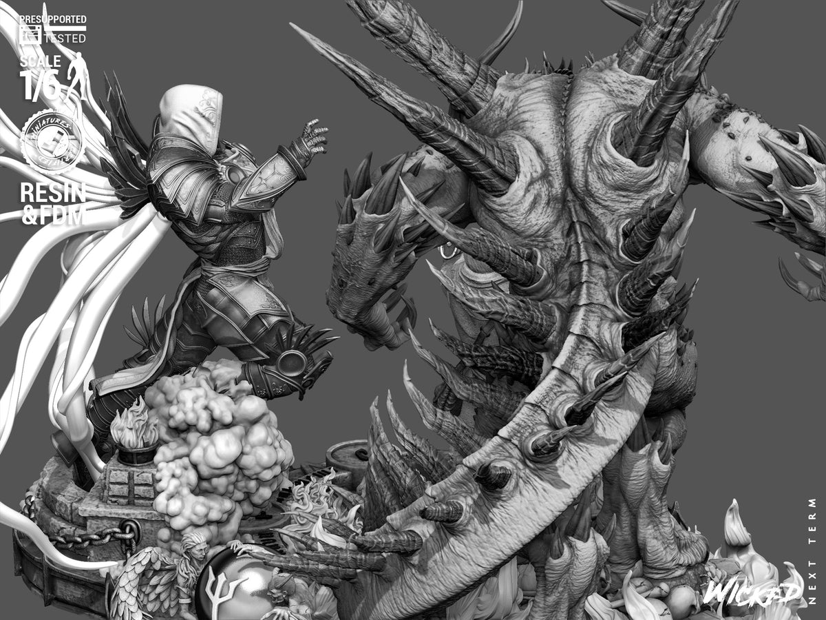 DIABLO II Diorama(75mm to 500mm) - Unassembled/Unpainted/3D Print