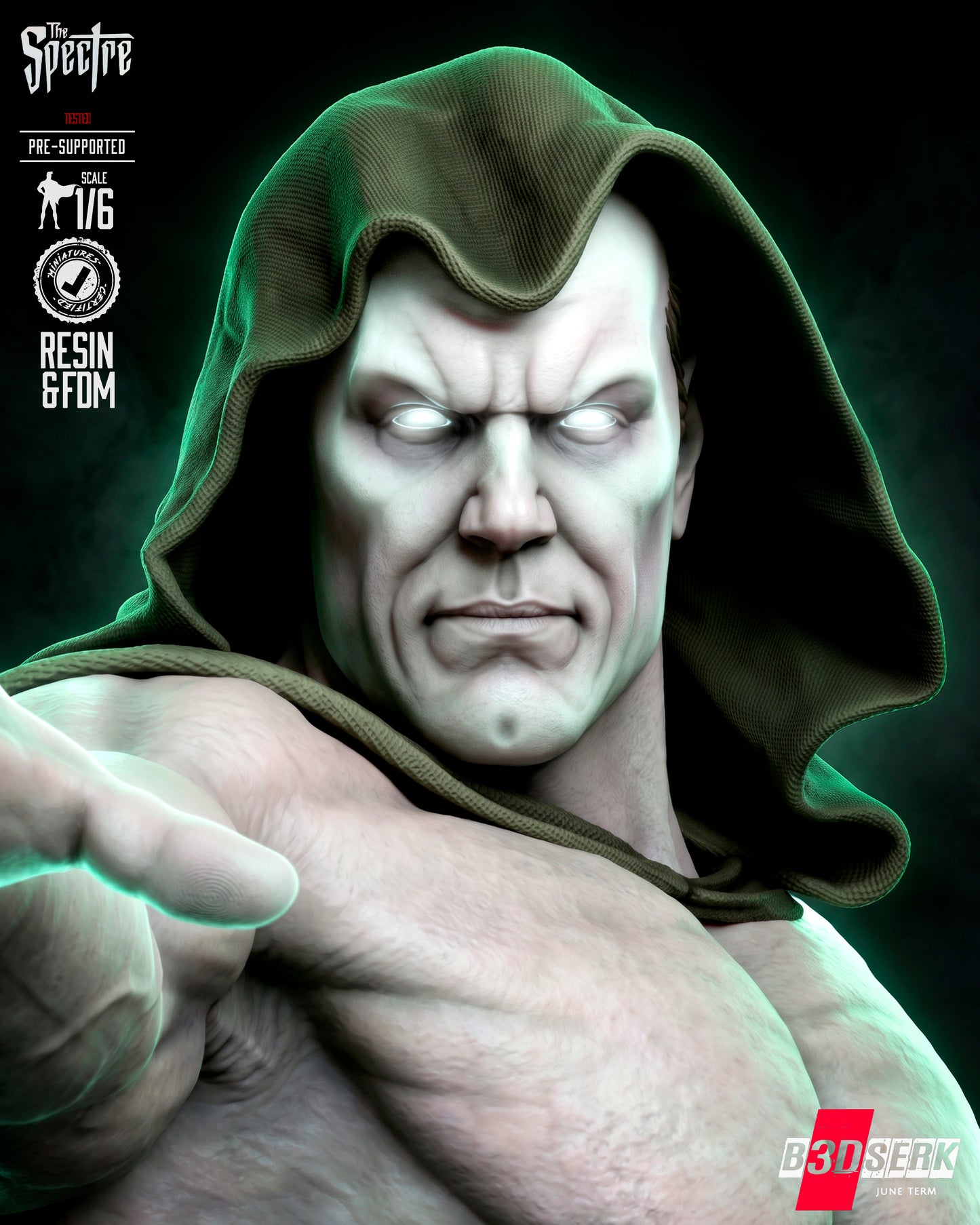 The Spectre Sculpture (75mm to 500mm) - Unassembled/Unpainted/3D Print