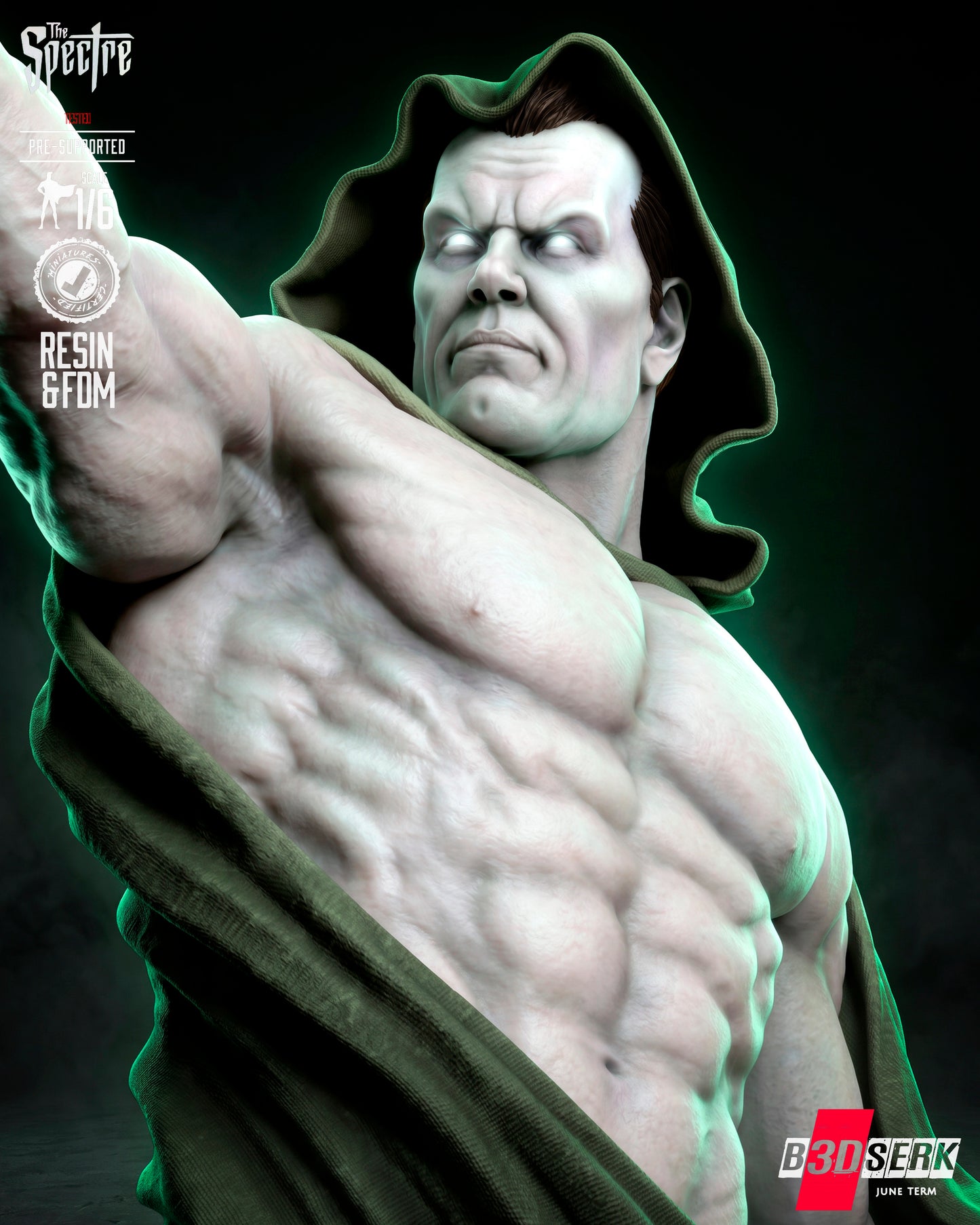 The Spectre Sculpture (75mm to 500mm) - Unassembled/Unpainted/3D Print