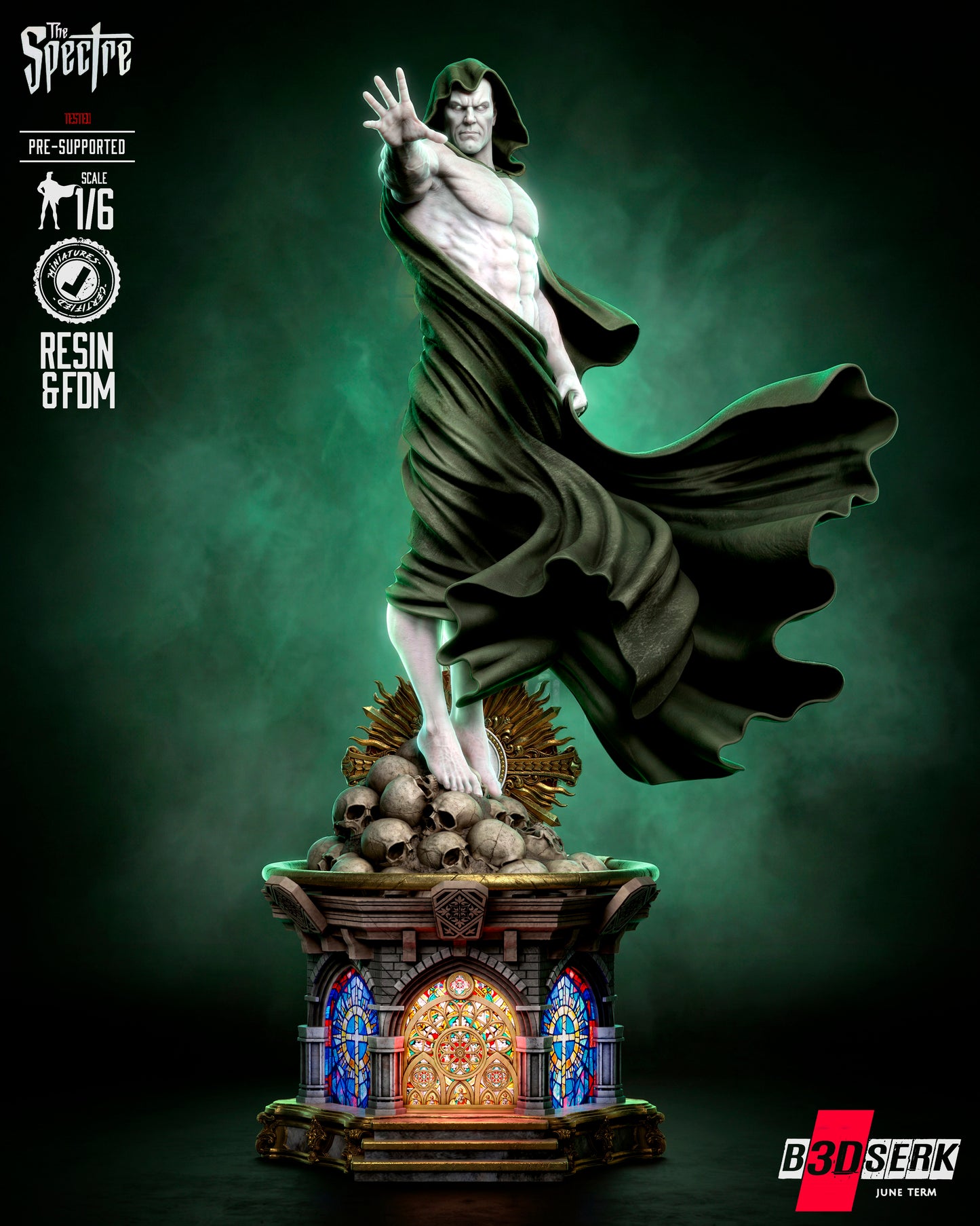 The Spectre Sculpture (75mm to 500mm) - Unassembled/Unpainted/3D Print