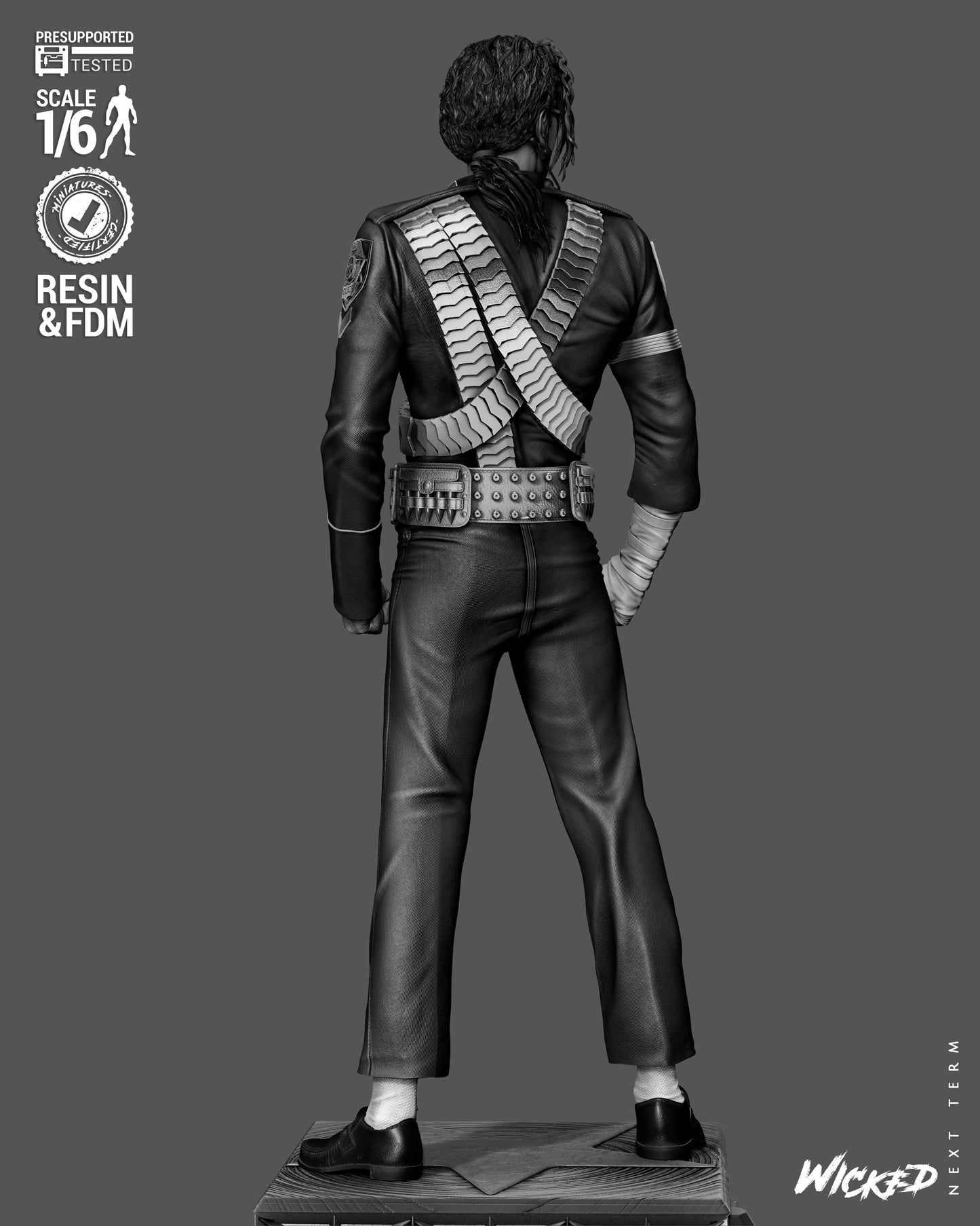 Michael Jackson Sculpture (75mm to 500mm) - Unassembled/Unpainted/3D Print
