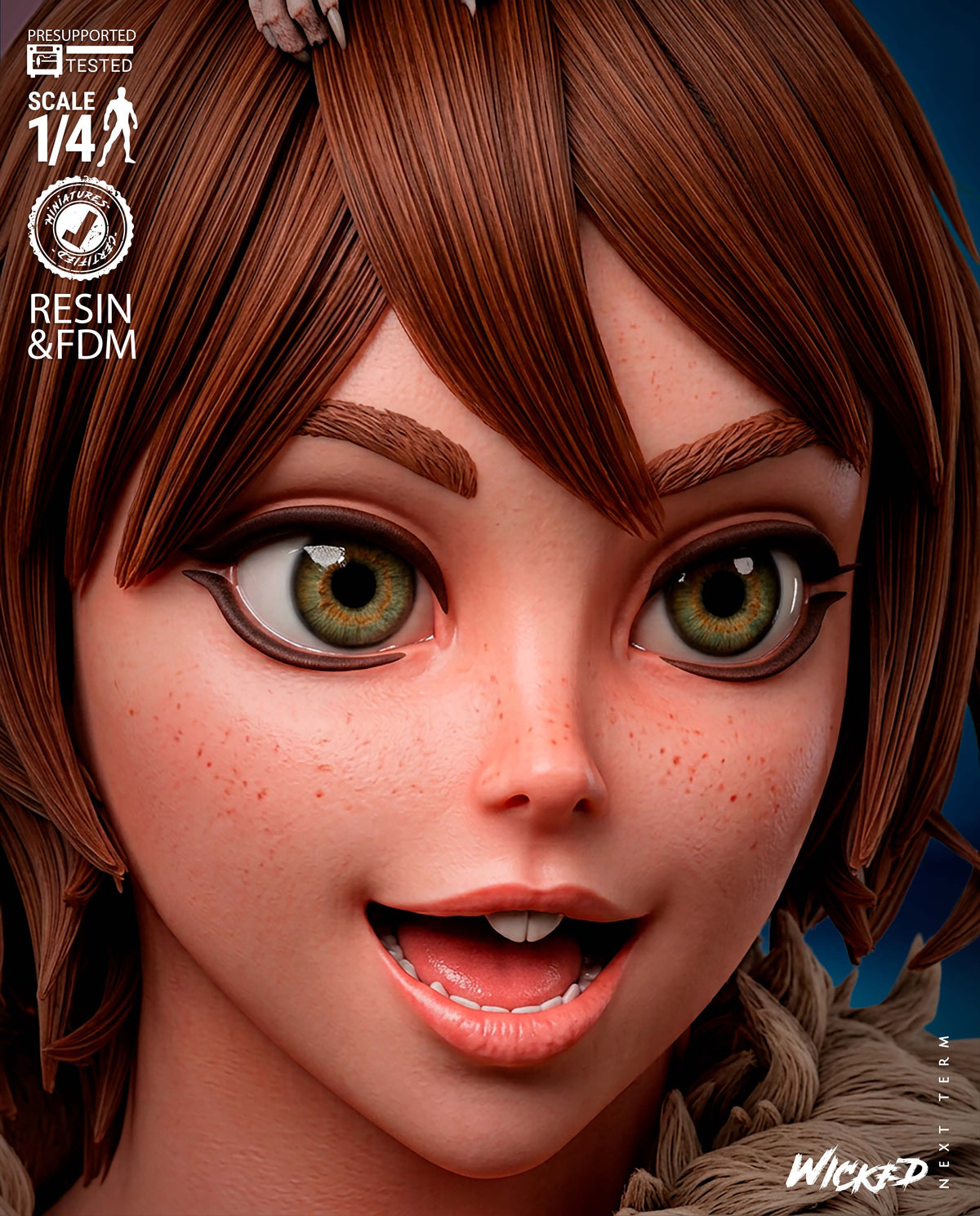 Squirrel Girl Sculpture (75mm to 500mm) - Unassembled/Unpainted/3D Print