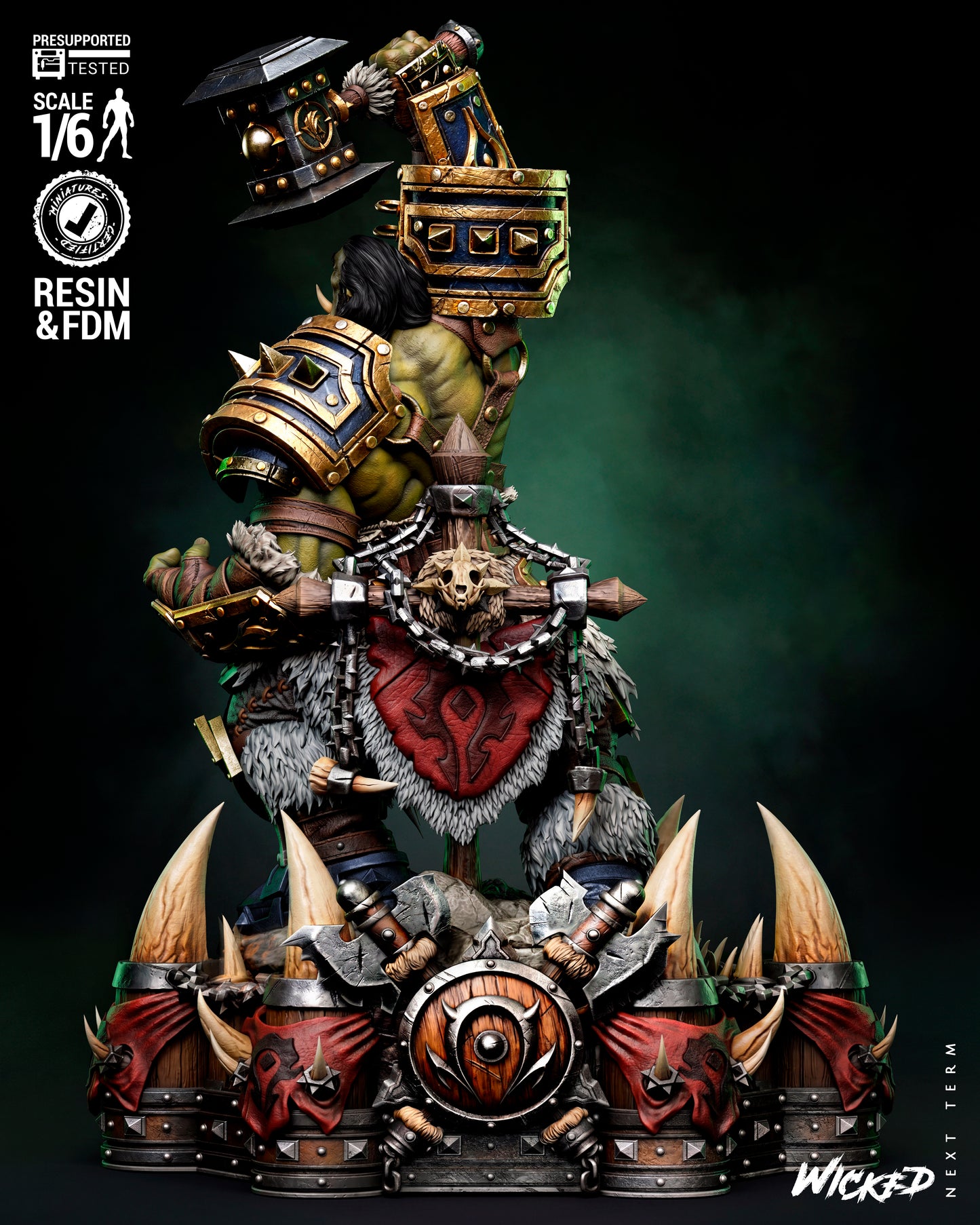 Thrall Sculpture (75mm to 500mm) Stranger Things - Unassembled/Unpainted/3D Print