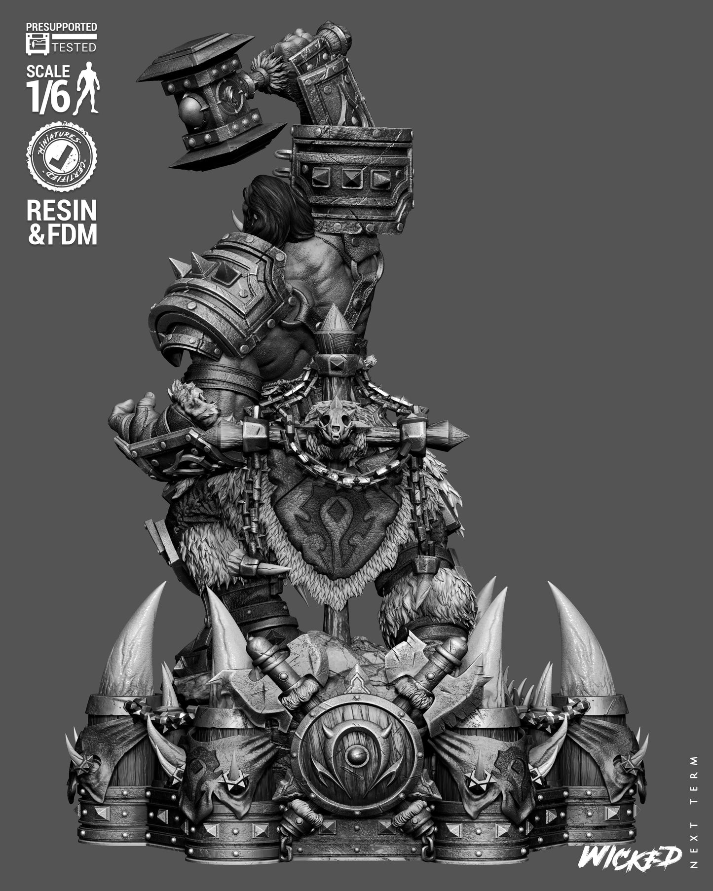 Thrall Sculpture (75mm to 500mm) Stranger Things - Unassembled/Unpainted/3D Print