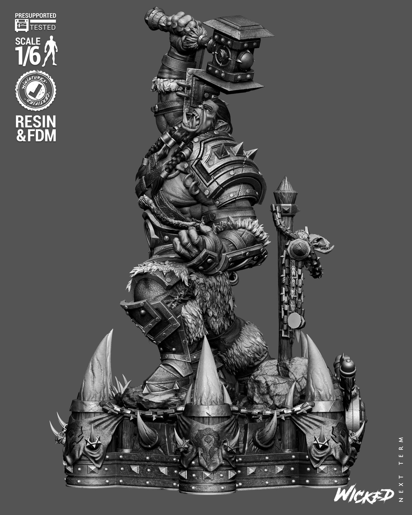 Thrall Sculpture (75mm to 500mm) Stranger Things - Unassembled/Unpainted/3D Print