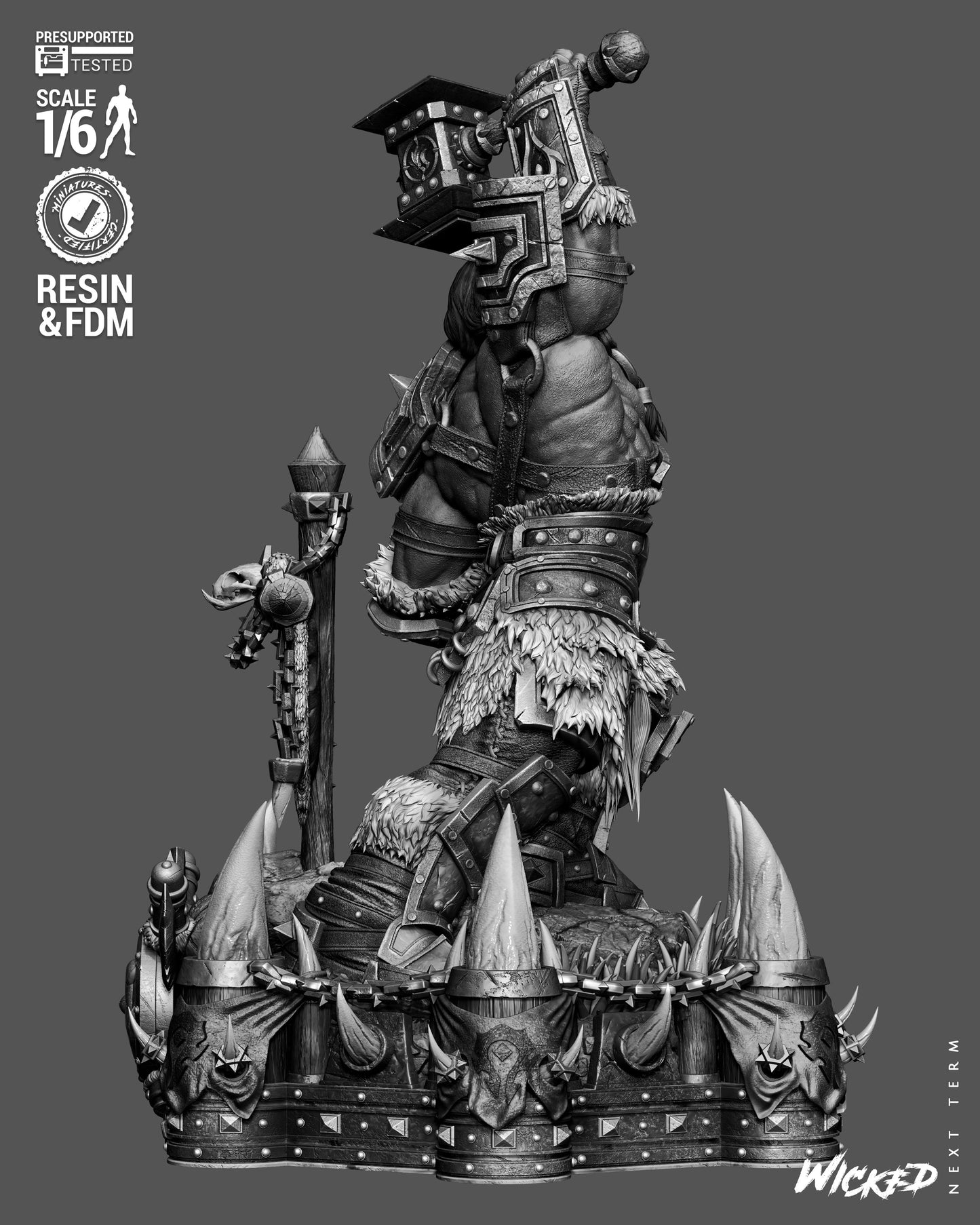 Thrall Sculpture (75mm to 500mm) Stranger Things - Unassembled/Unpainted/3D Print