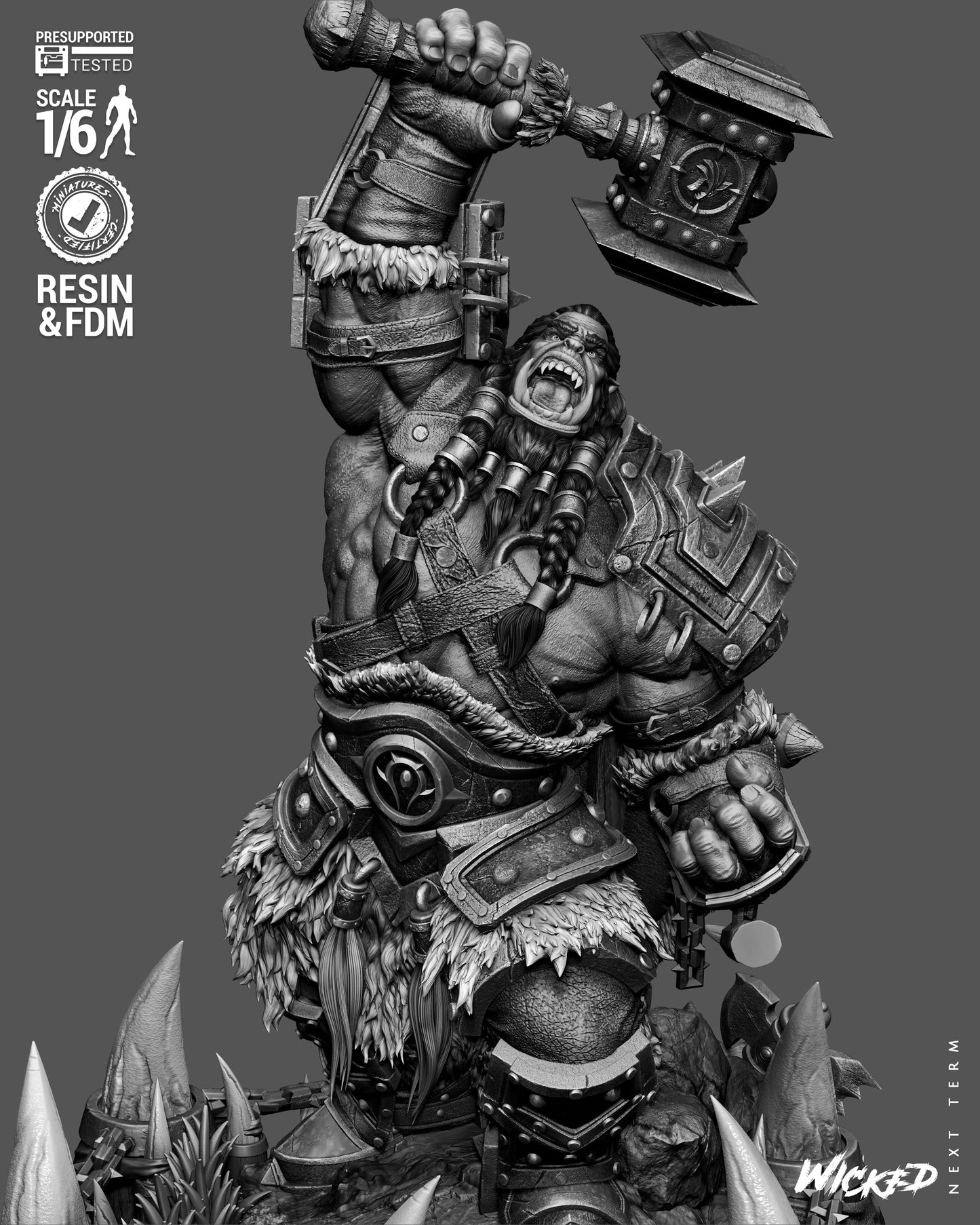 Thrall Sculpture (75mm to 500mm) Stranger Things - Unassembled/Unpainted/3D Print