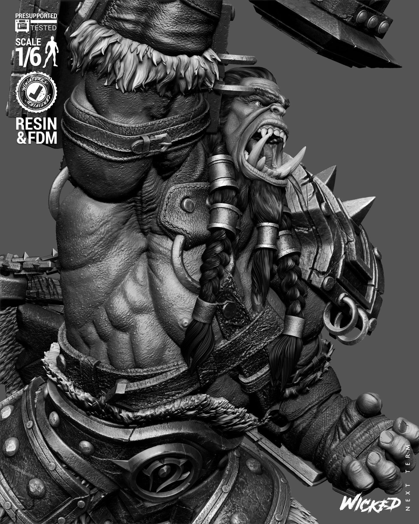 Thrall Sculpture (75mm to 500mm) Stranger Things - Unassembled/Unpainted/3D Print