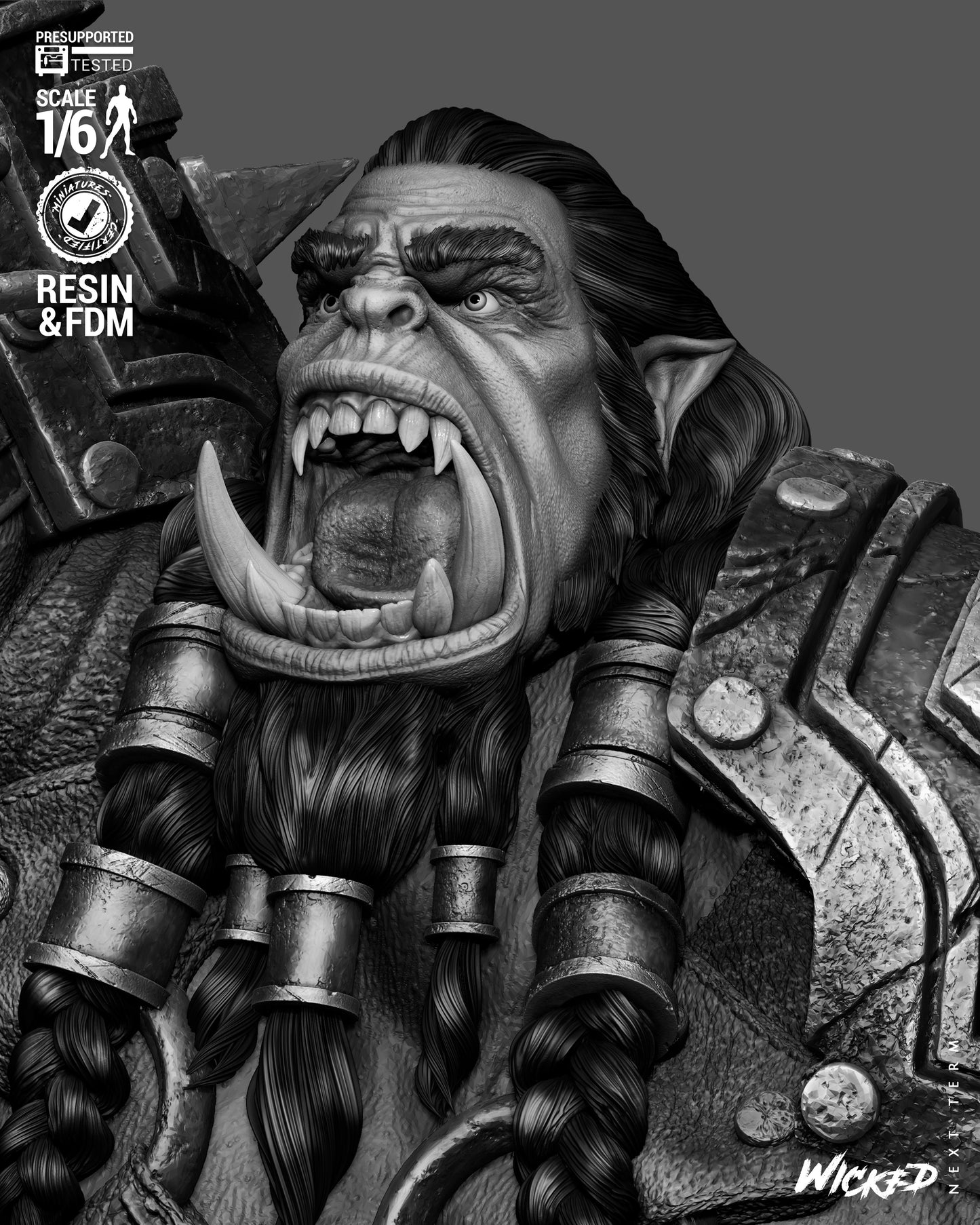Thrall Sculpture (75mm to 500mm) Stranger Things - Unassembled/Unpainted/3D Print