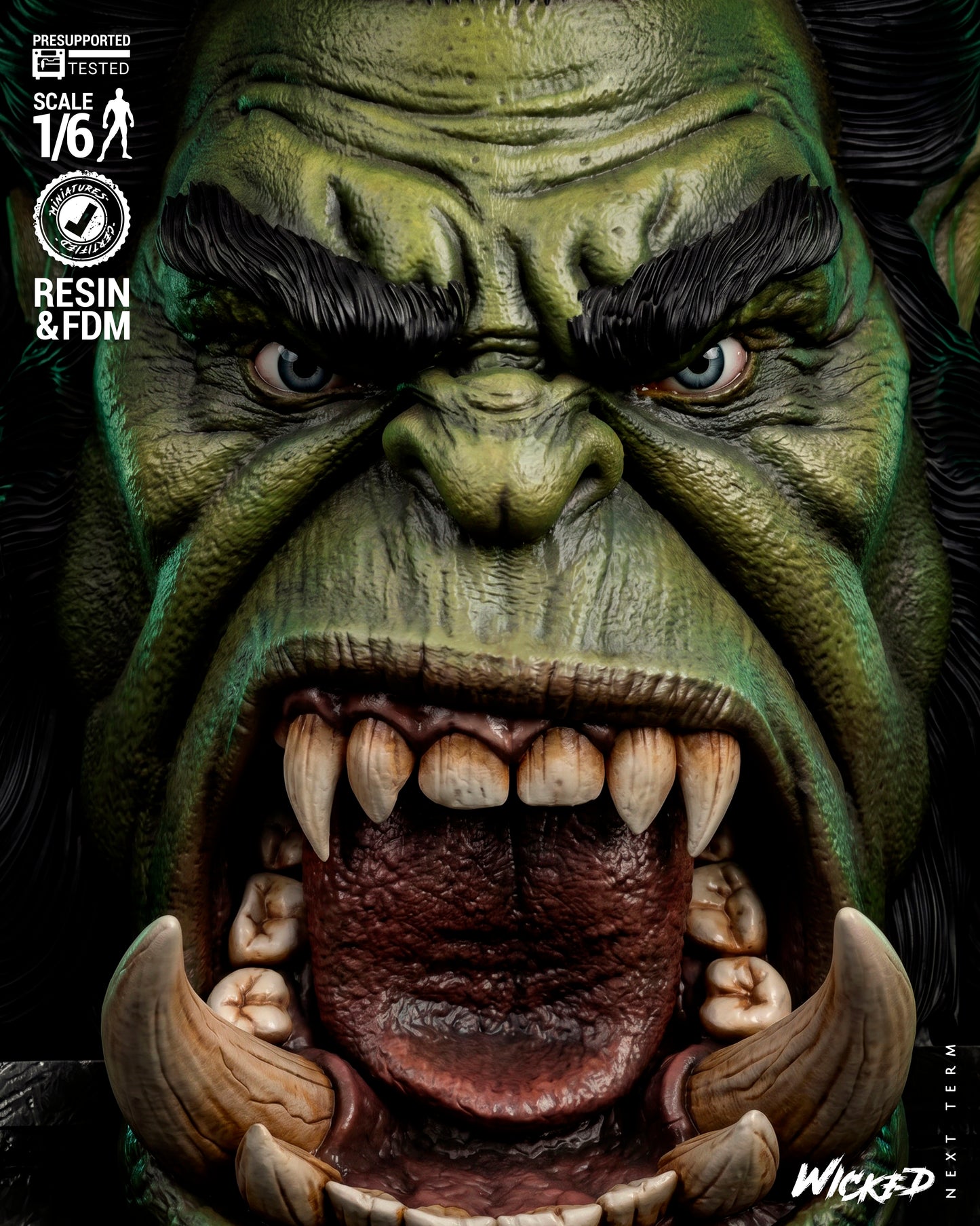 Thrall Sculpture (75mm to 500mm) Stranger Things - Unassembled/Unpainted/3D Print