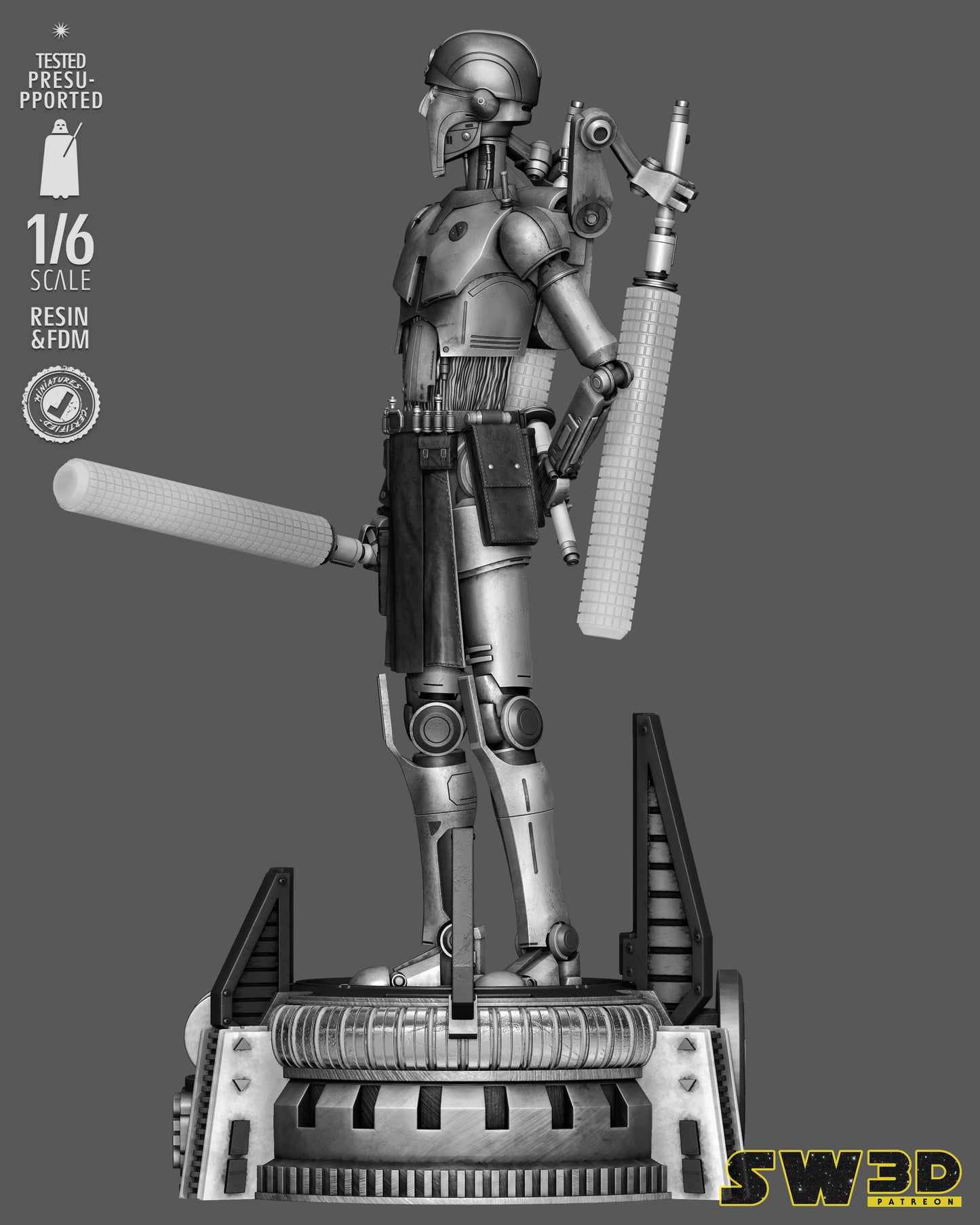 Professor Huyang Sculpture (75mm to 500mm) - Unassembled/Unpainted/3D Print