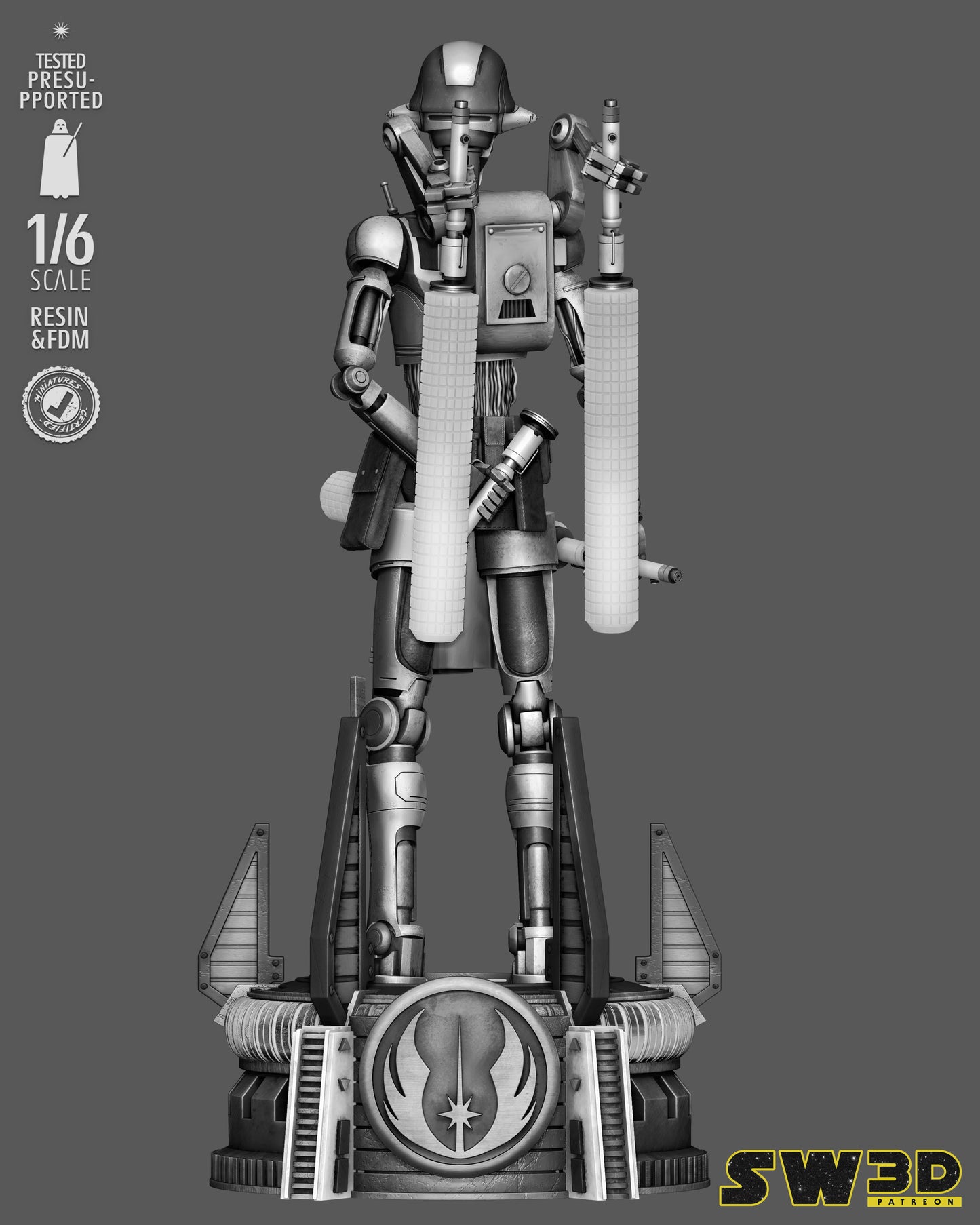 Professor Huyang Sculpture (75mm to 500mm) - Unassembled/Unpainted/3D Print
