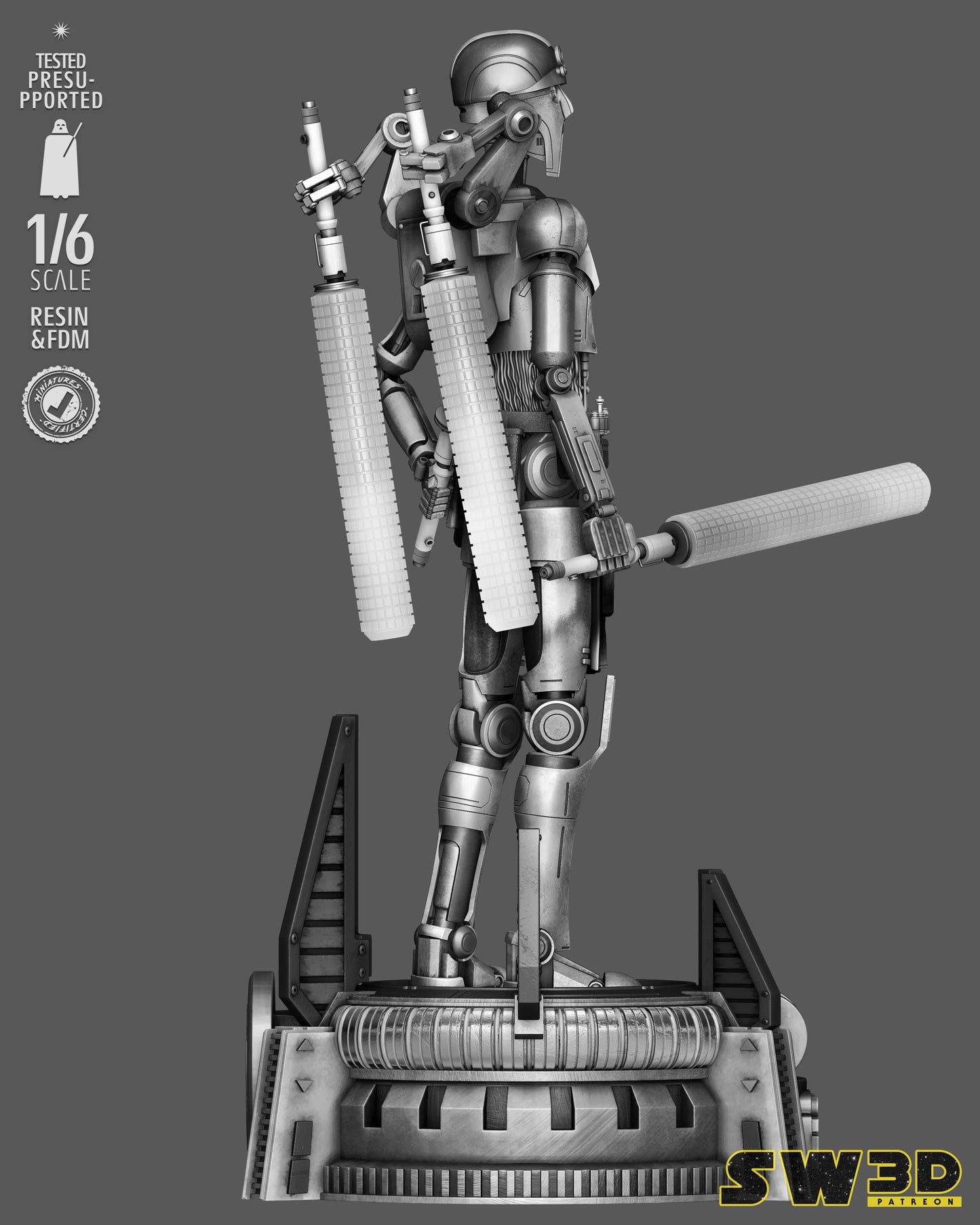 Professor Huyang Sculpture (75mm to 500mm) - Unassembled/Unpainted/3D Print