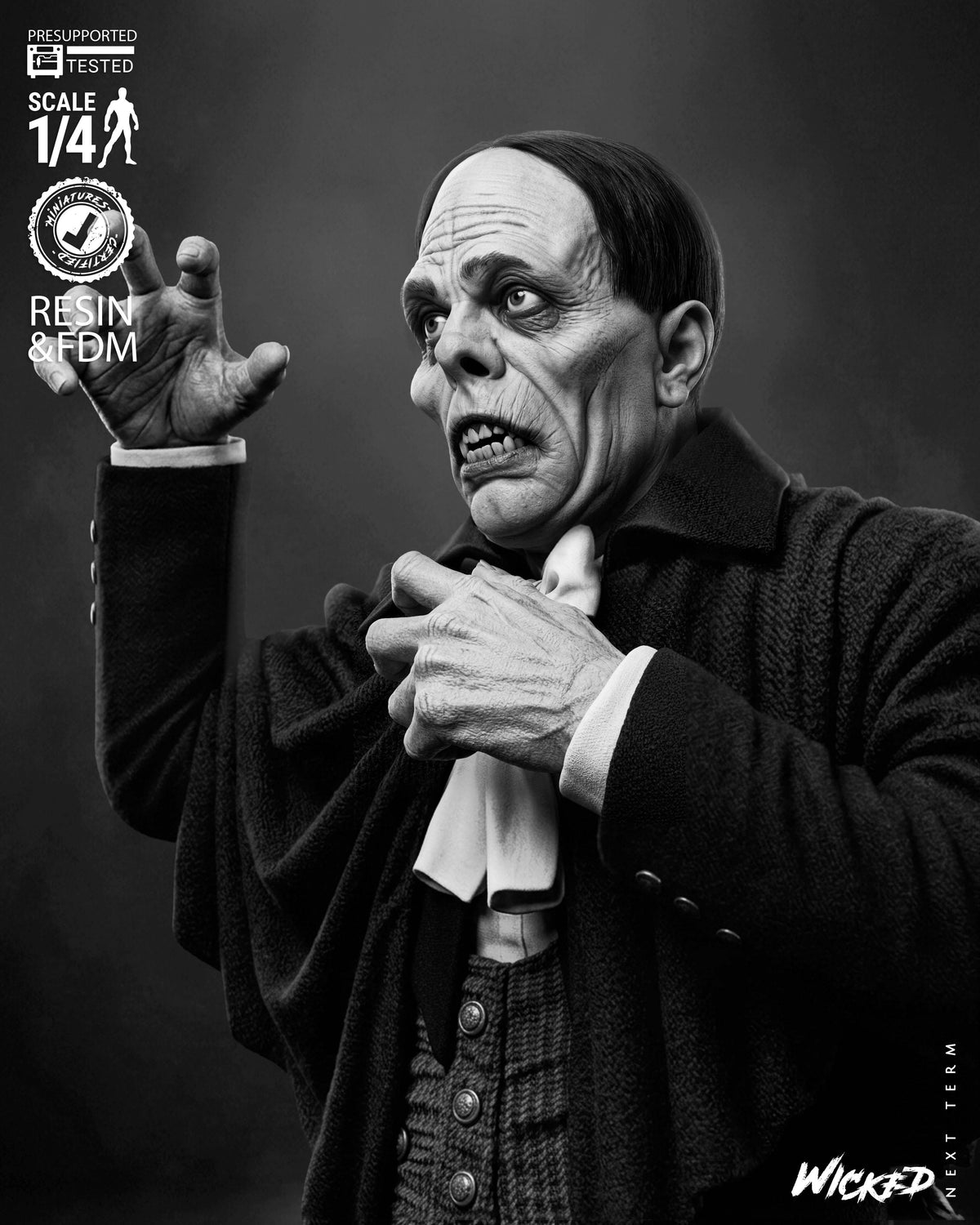 Phantom of the Opera Sculpture (75mm to 500mm) - Unassembled/Unpainted/3D Print