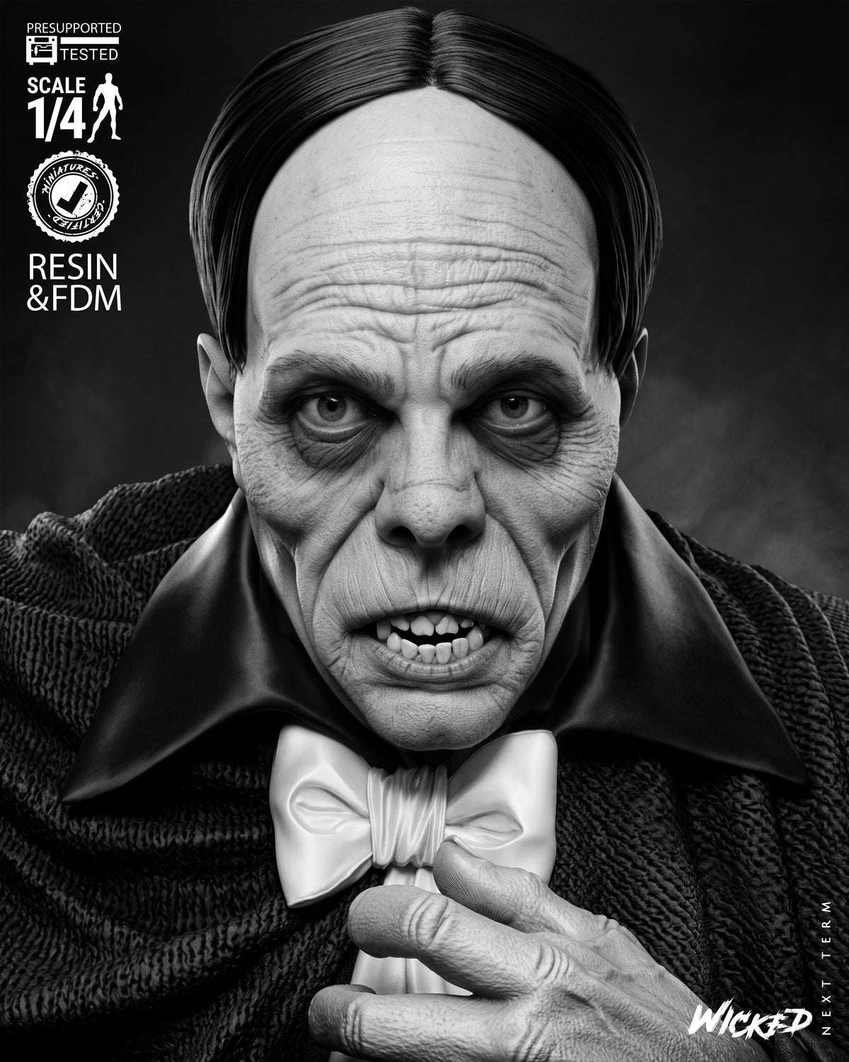 Phantom of the Opera Sculpture (75mm to 500mm) - Unassembled/Unpainted/3D Print