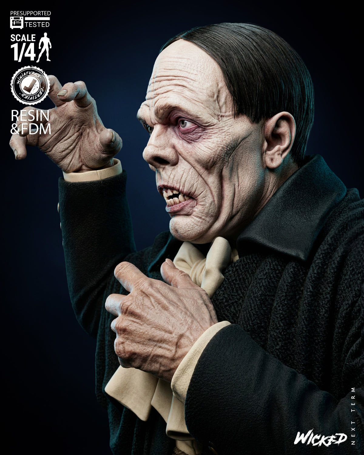 Phantom of the Opera Sculpture (75mm to 500mm) - Unassembled/Unpainted/3D Print