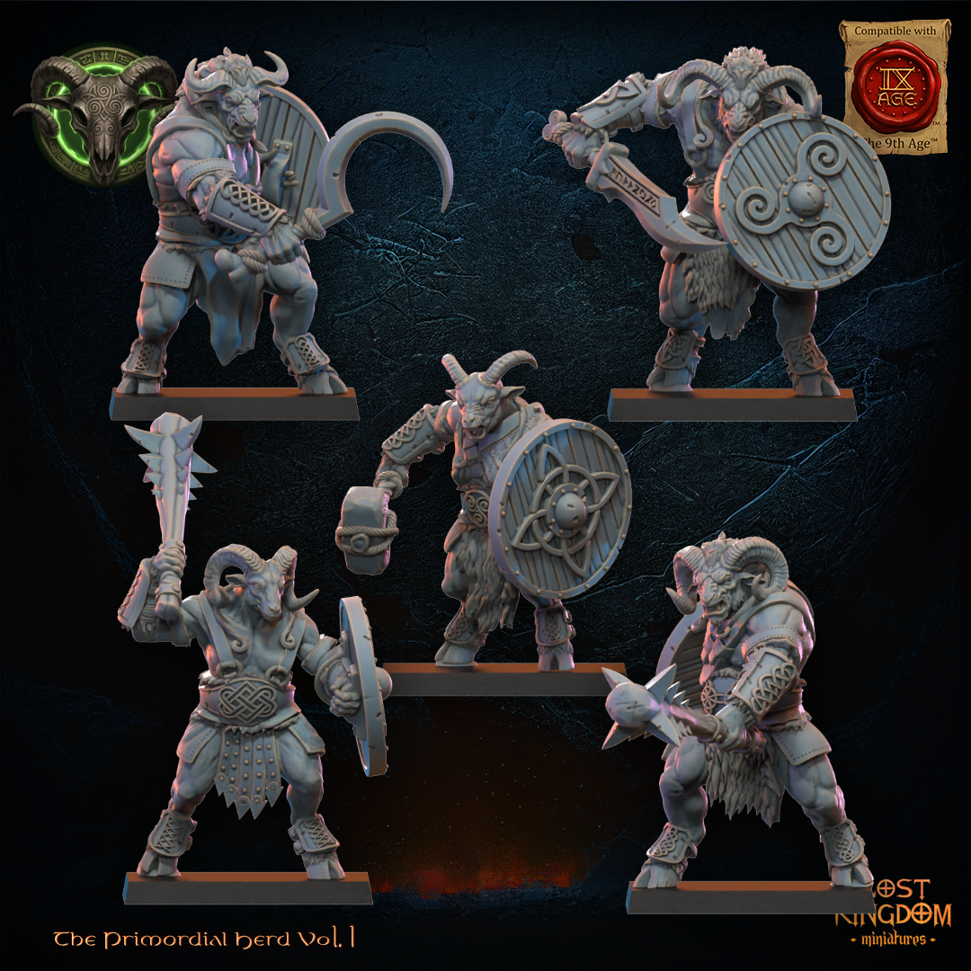 Wildhorn Herd (x10) - Beast-Men - TTRPG - Wargaming - Mordheim - Dungeons and Dragons