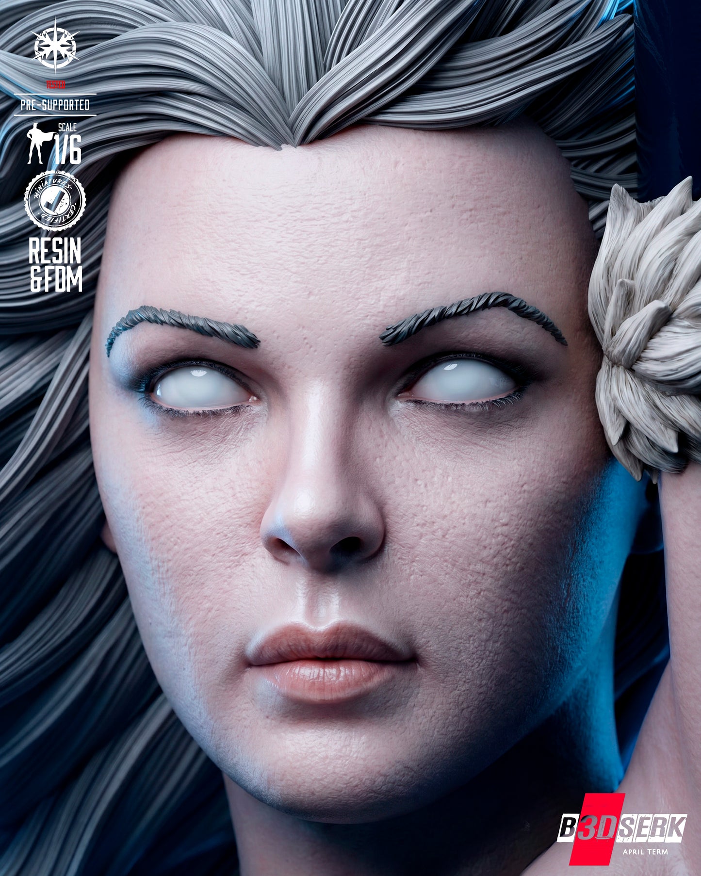 Killer Frost Sculpture (75mm to 500mm) - Unassembled/Unpainted/3D Print