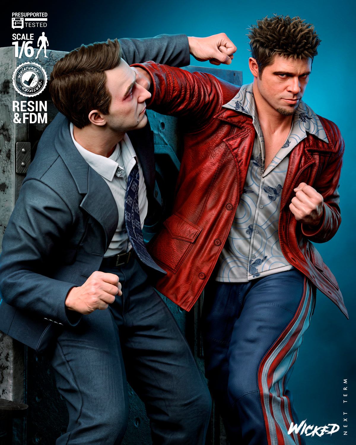 Fight Club Diorama (75mm to 500mm) - Unassembled/Unpainted/3D Print