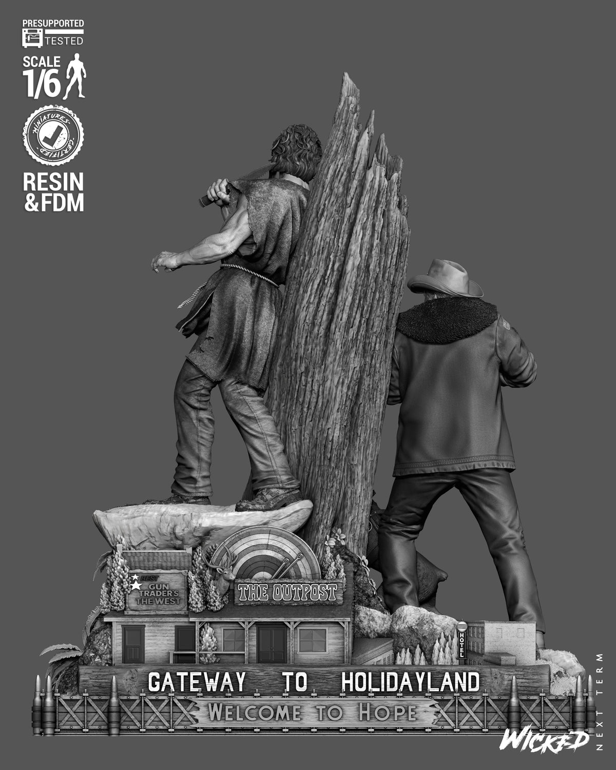First Blood Diorama (75mm to 500mm) - Unassembled/Unpainted/3D Print