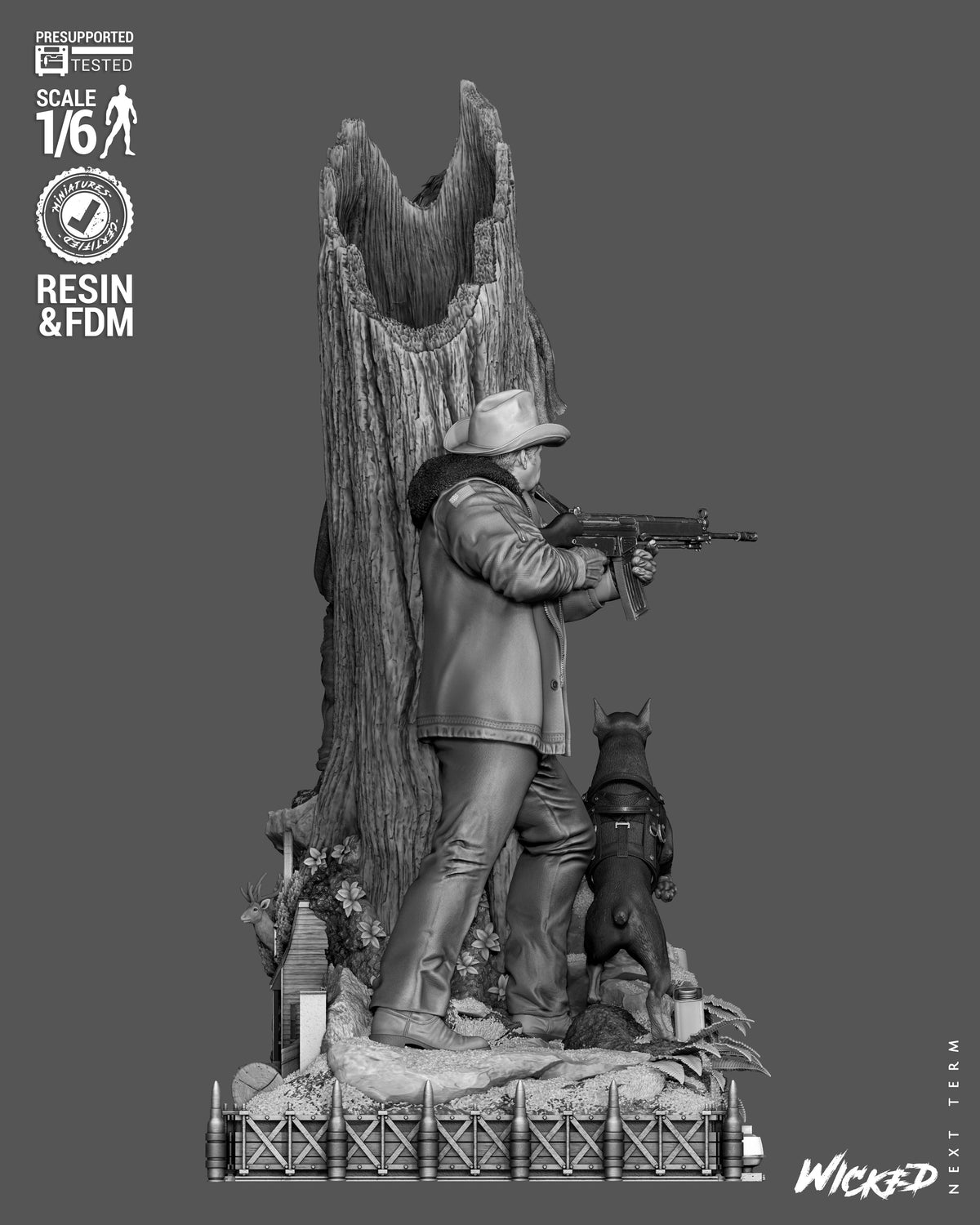 First Blood Diorama (75mm to 500mm) - Unassembled/Unpainted/3D Print