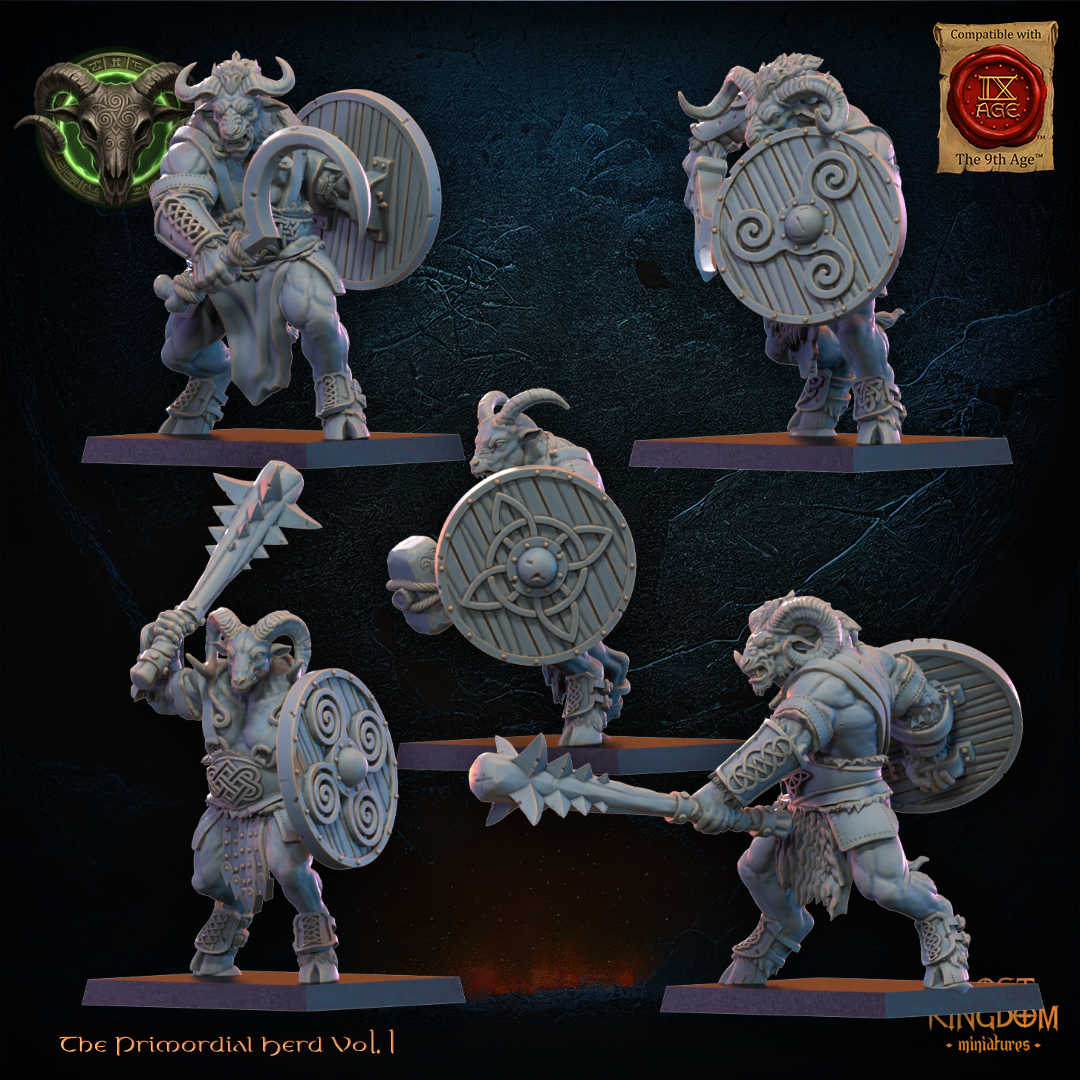 Wildhorn Herd (x10) - Beast-Men - TTRPG - Wargaming - Mordheim - Dungeons and Dragons