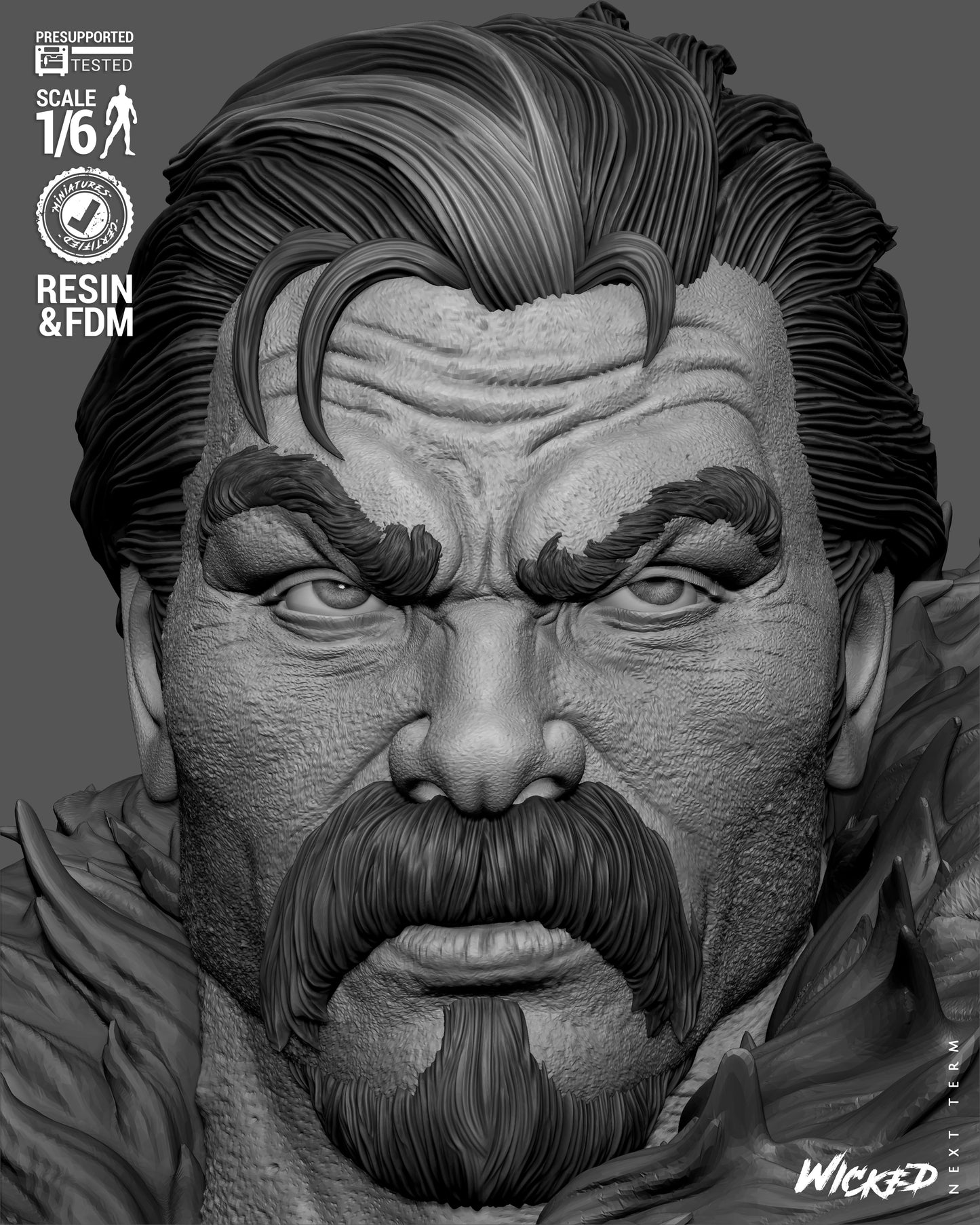 Kraven Sculpture (75mm to 500mm) - Unassembled/Unpainted/3D Print
