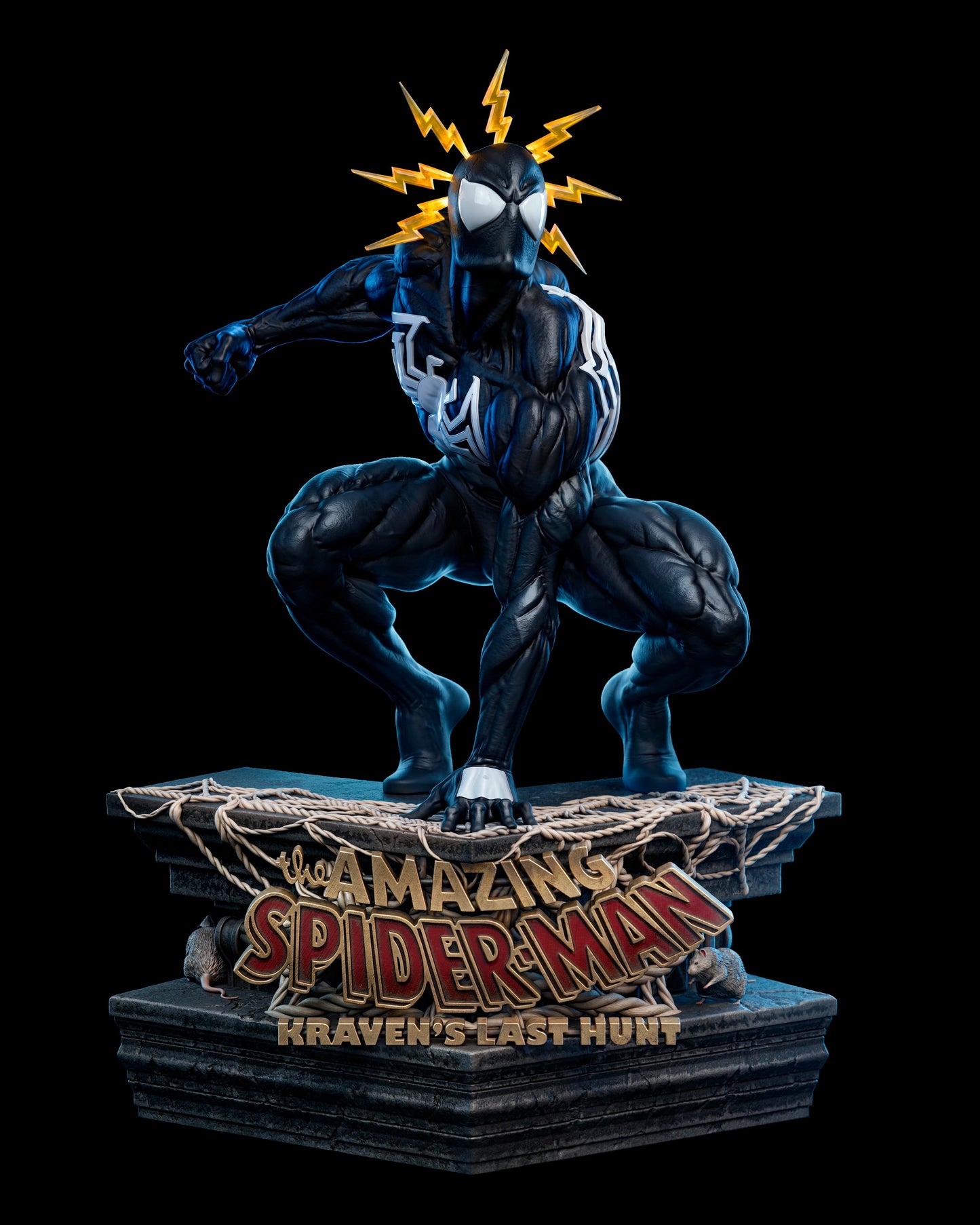 Spider-Man Sculpture (75mm to 500mm) - Unassembled/Unpainted/3D Print