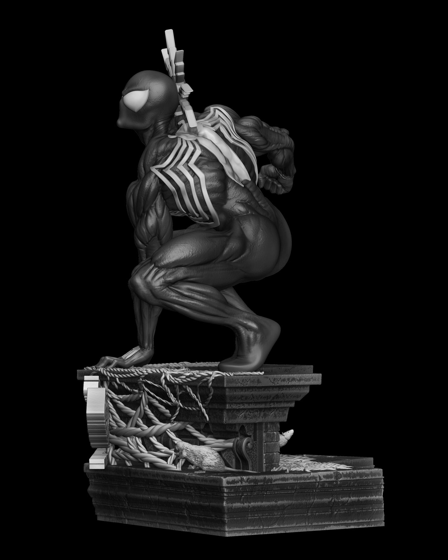 Spider-Man Sculpture (75mm to 500mm) - Unassembled/Unpainted/3D Print