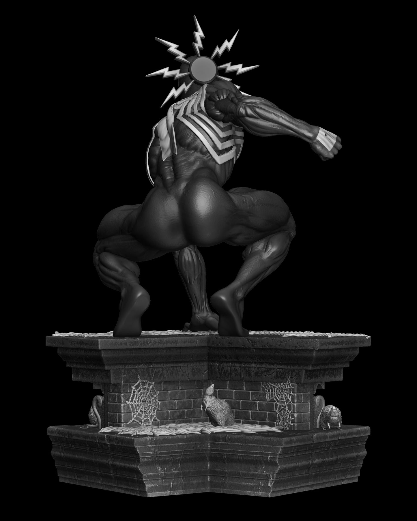 Spider-Man Sculpture (75mm to 500mm) - Unassembled/Unpainted/3D Print