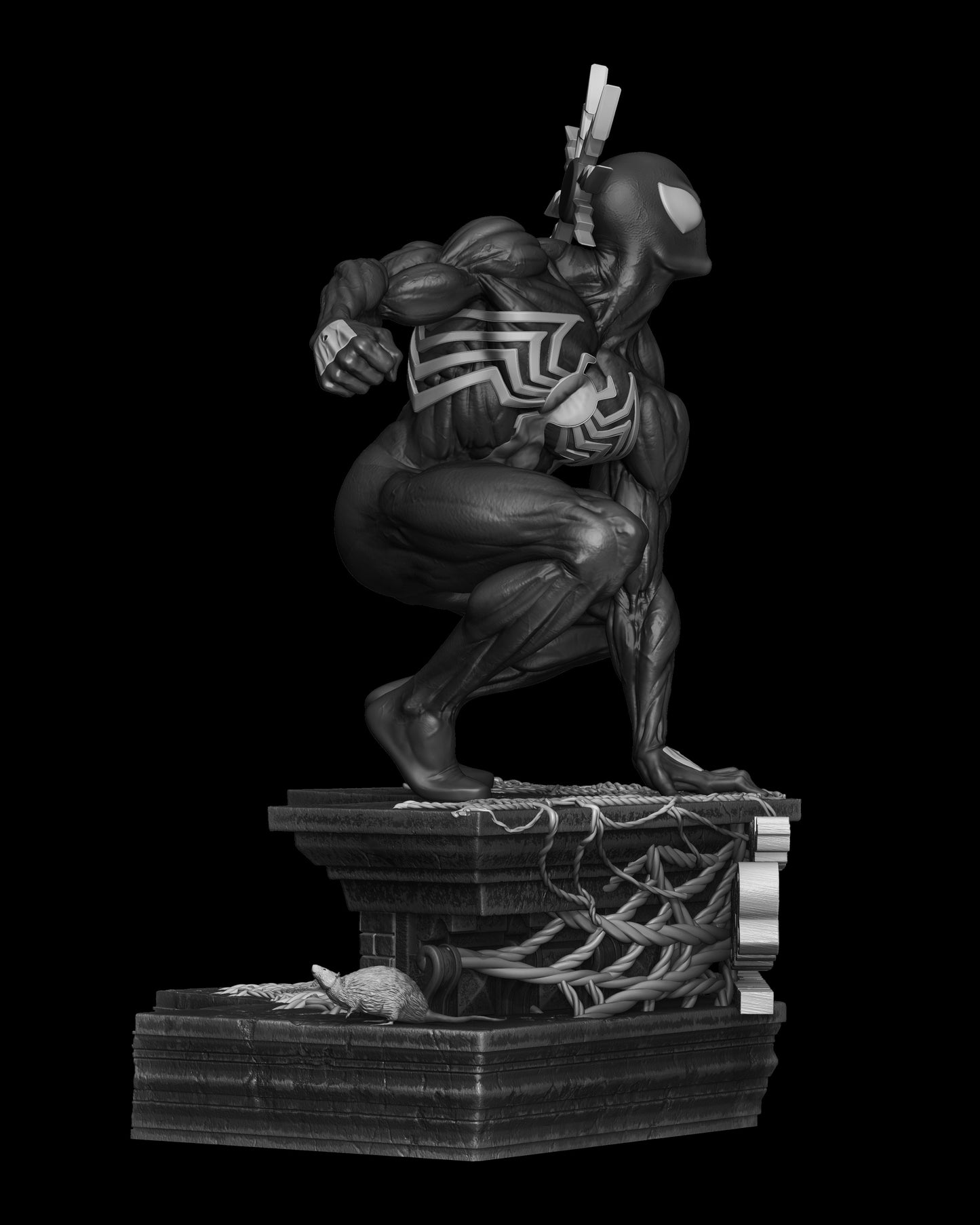 Spider-Man Sculpture (75mm to 500mm) - Unassembled/Unpainted/3D Print