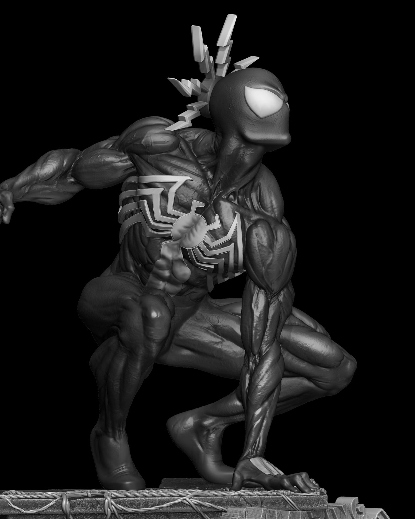 Spider-Man Sculpture (75mm to 500mm) - Unassembled/Unpainted/3D Print