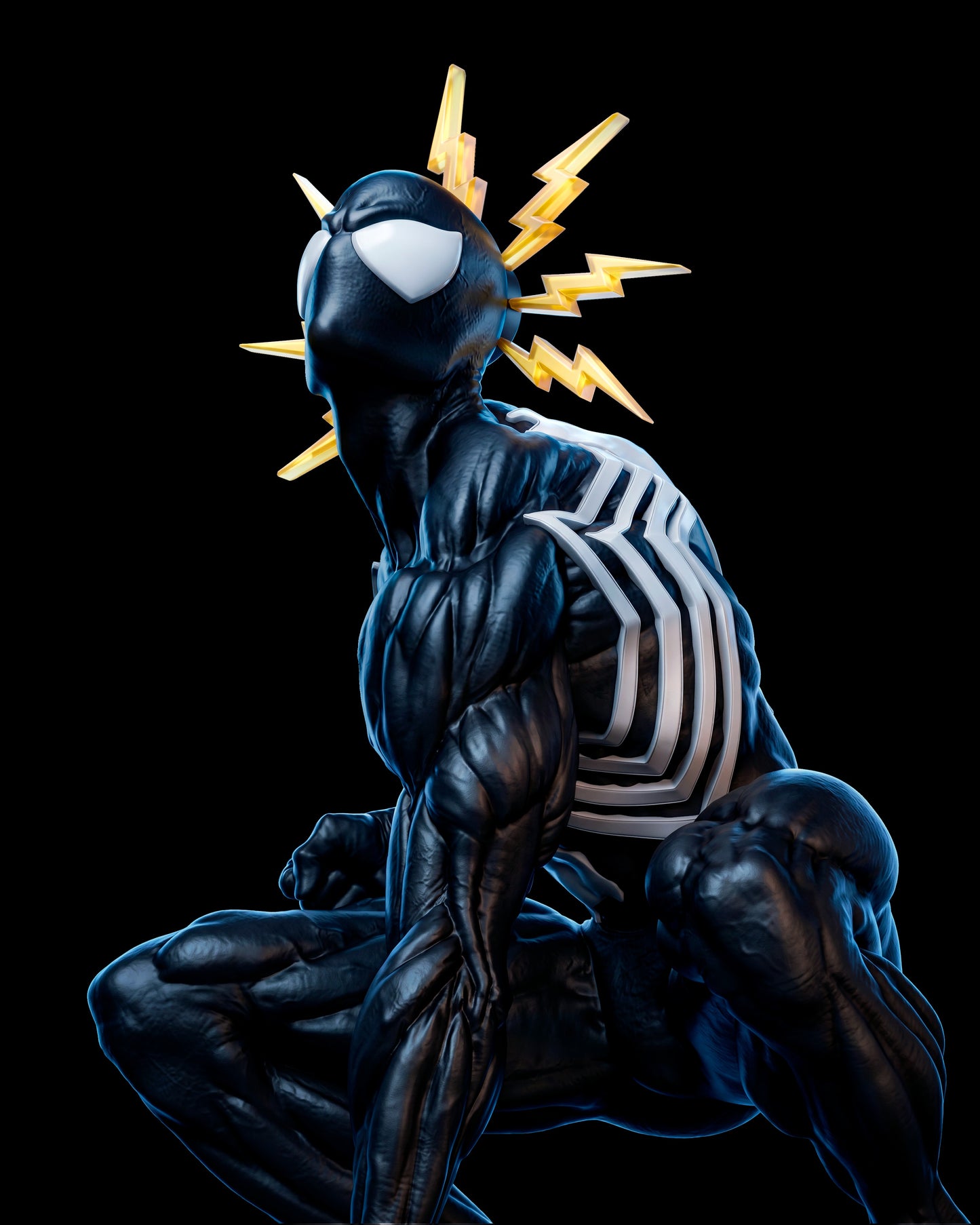 Spider-Man Sculpture (75mm to 500mm) - Unassembled/Unpainted/3D Print