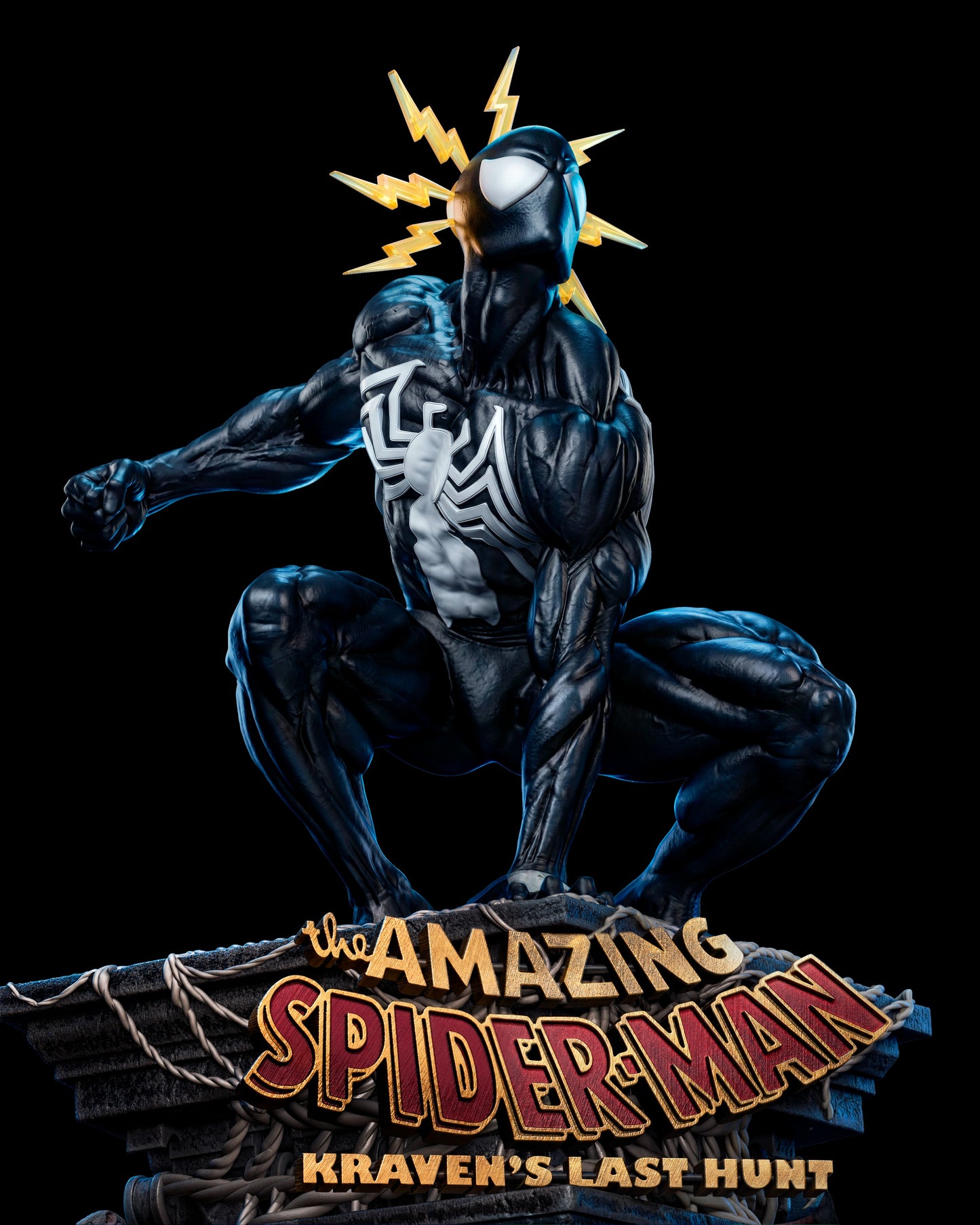 Spider-Man Sculpture (75mm to 500mm) - Unassembled/Unpainted/3D Print